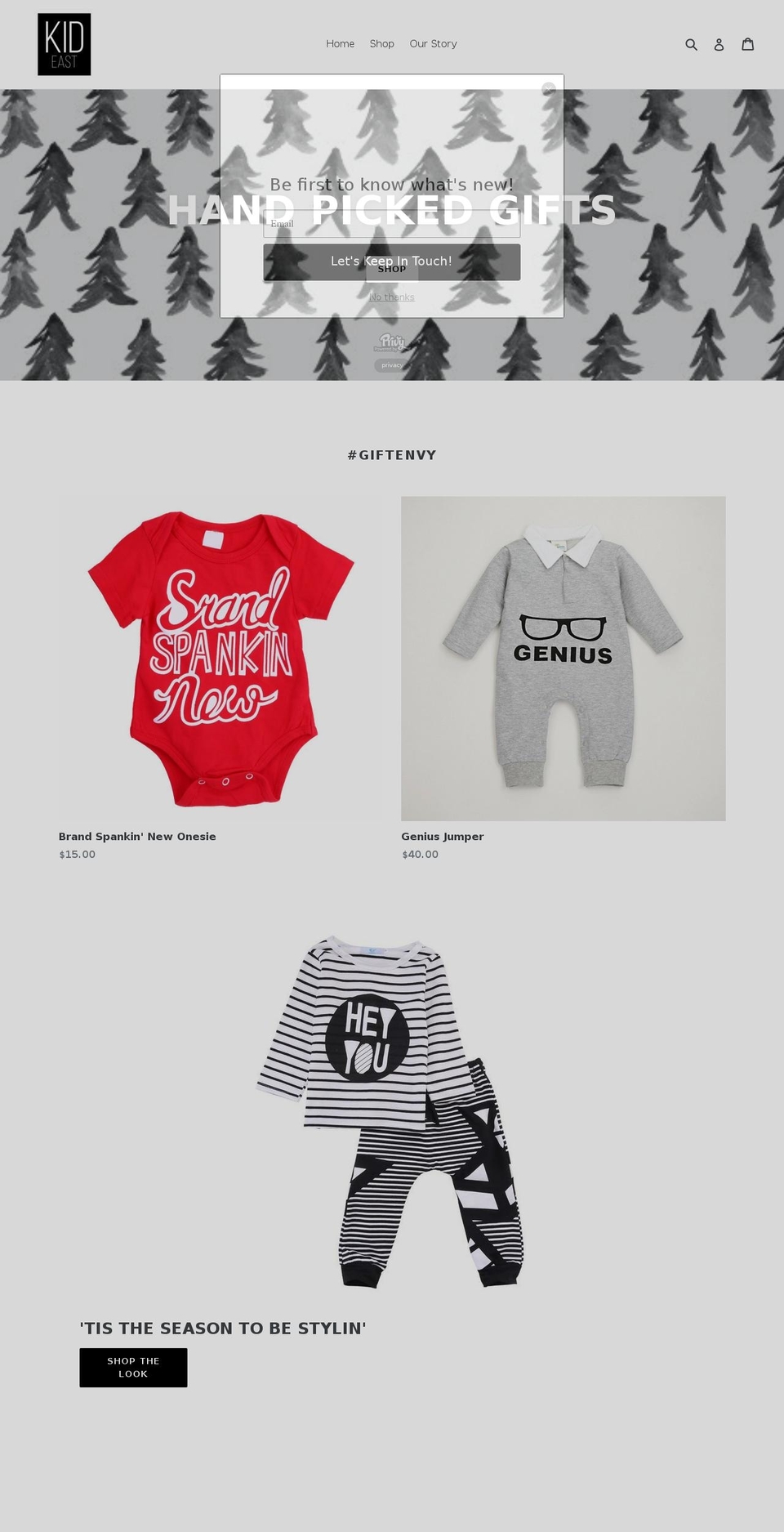 kideast.com shopify website screenshot