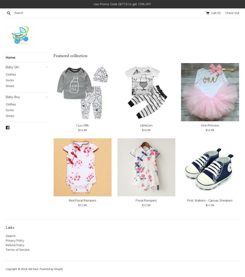 kidhaul.com — Shopify storefront screenshot