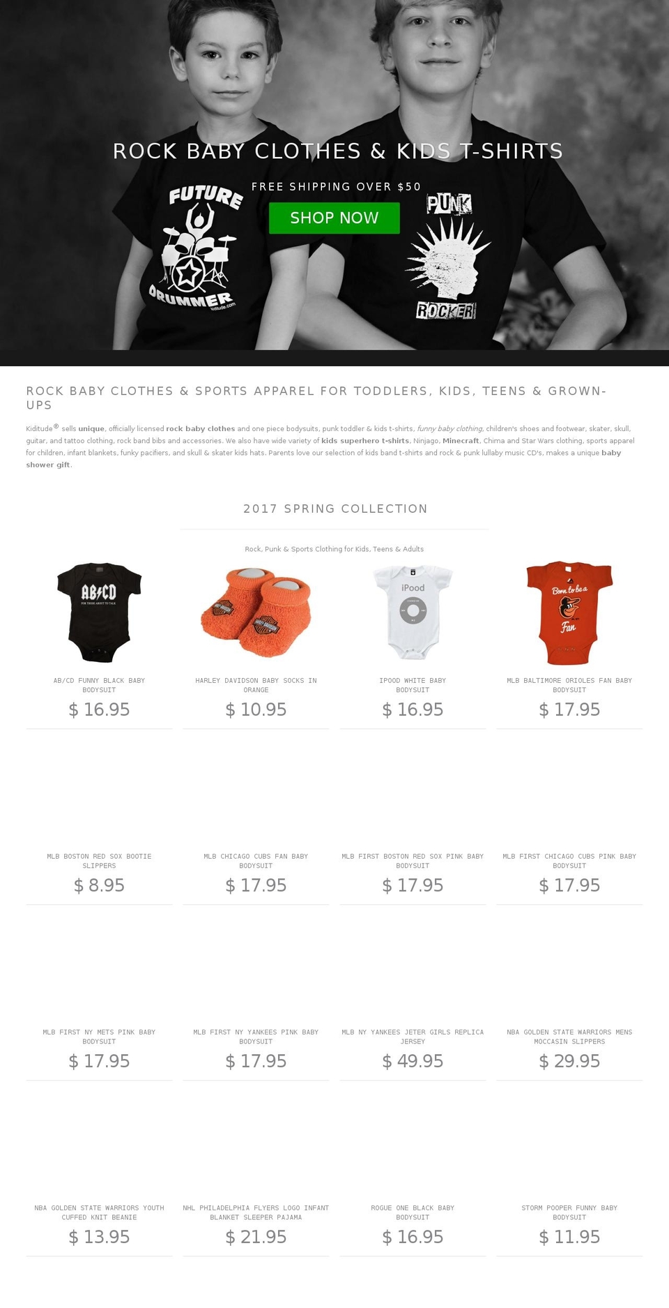 kiditude.com shopify website screenshot