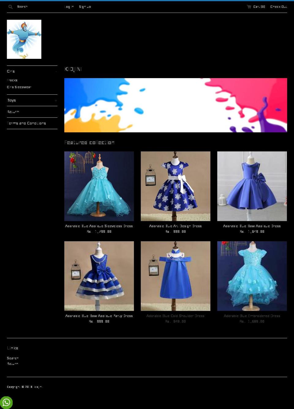 kidjini.com — Shopify storefront screenshot