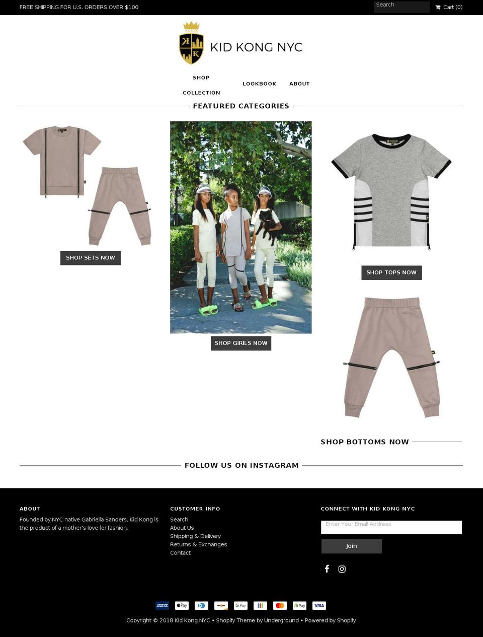 kidkongnyc.com shopify website screenshot
