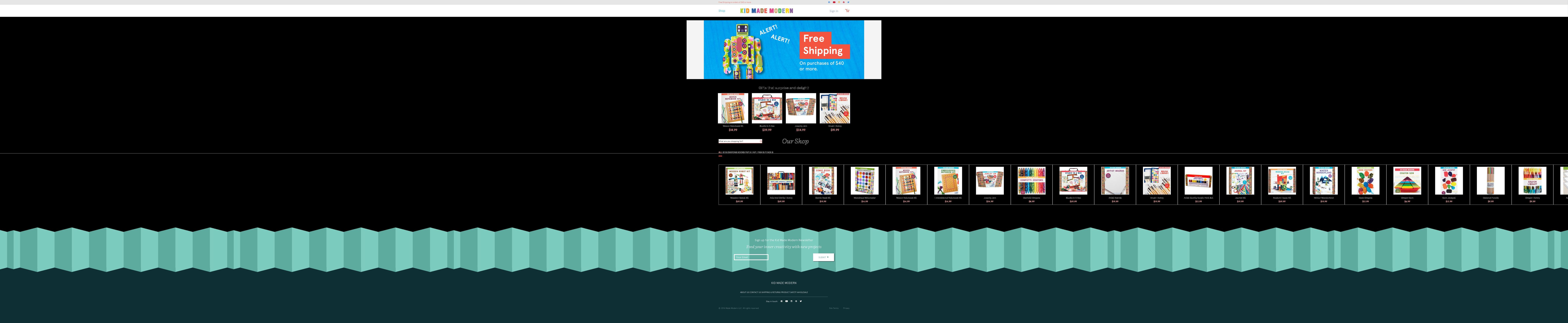 kidmademodern.com shopify website screenshot