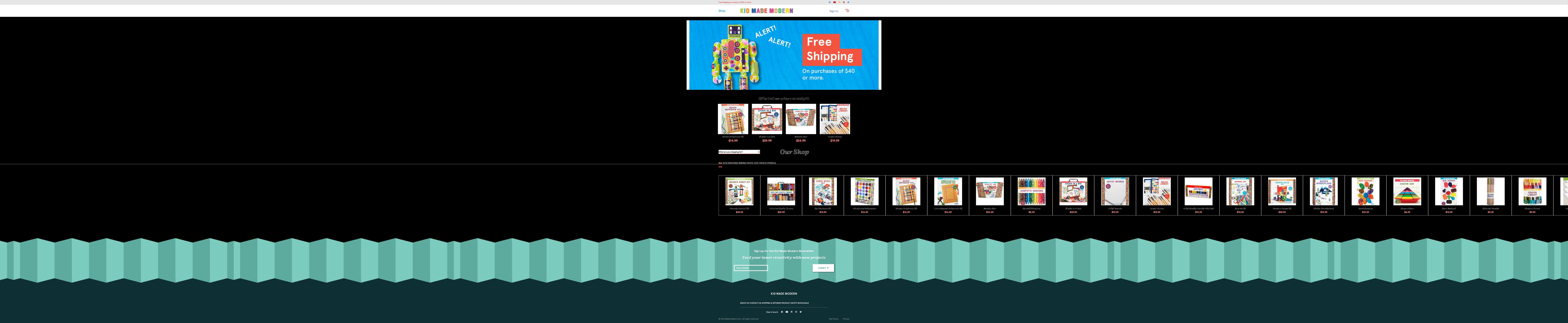 kidmademodern.net shopify website screenshot
