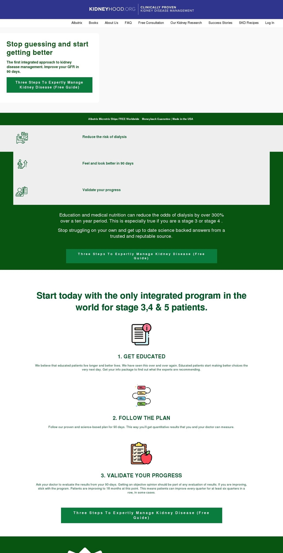 kidneyhood.org shopify website screenshot