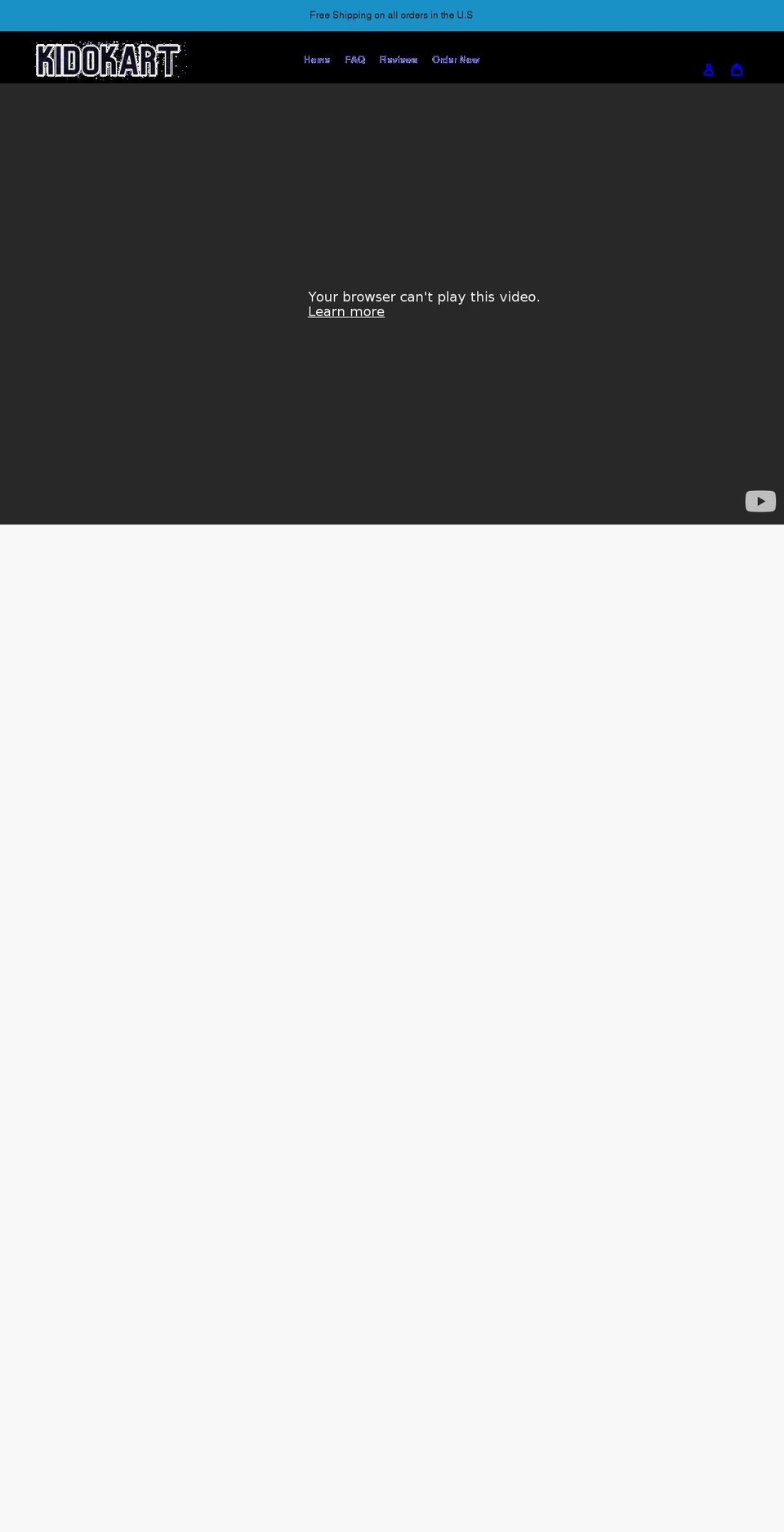kidokart.myshopify.com shopify website screenshot