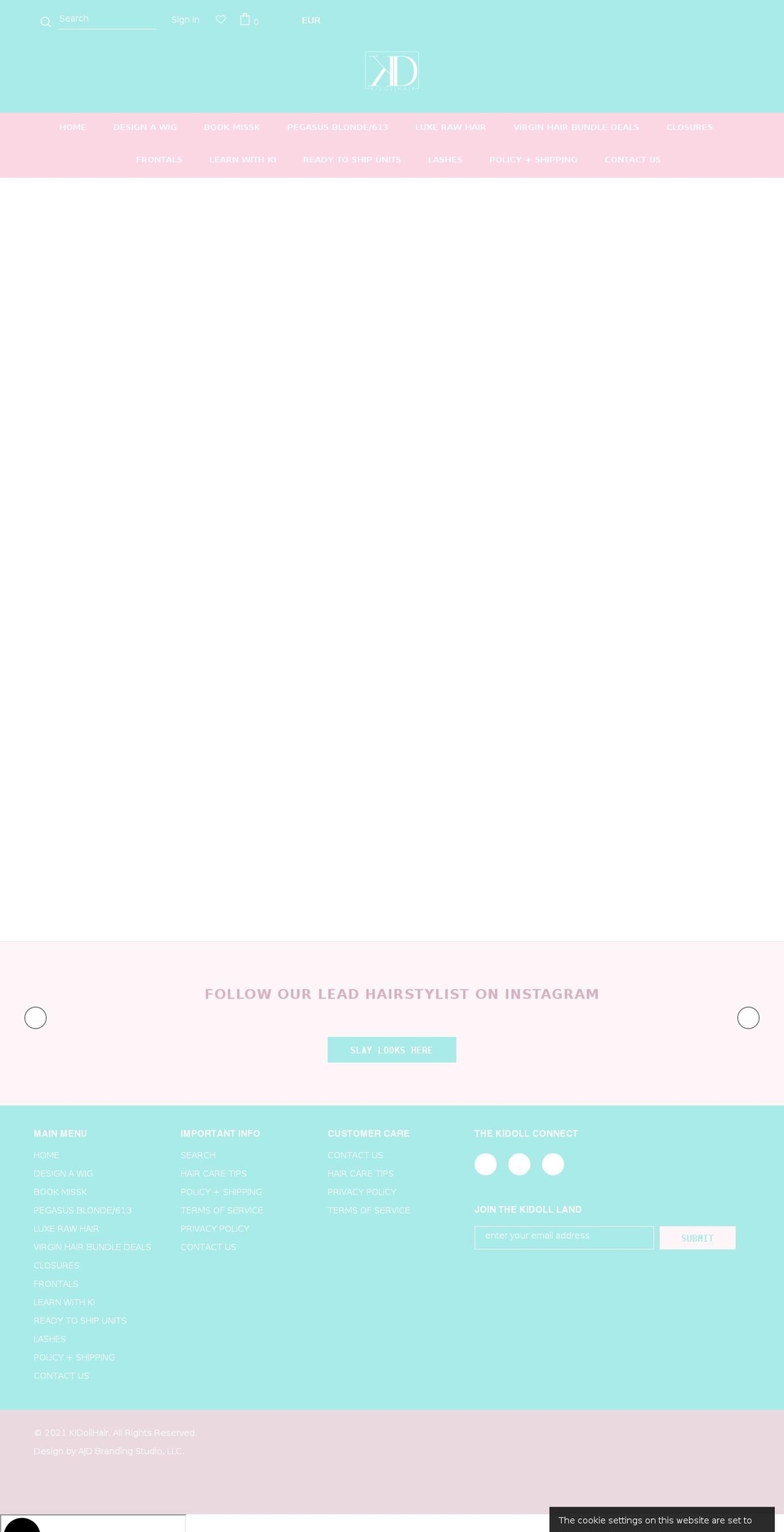 kidollhair.com shopify website screenshot