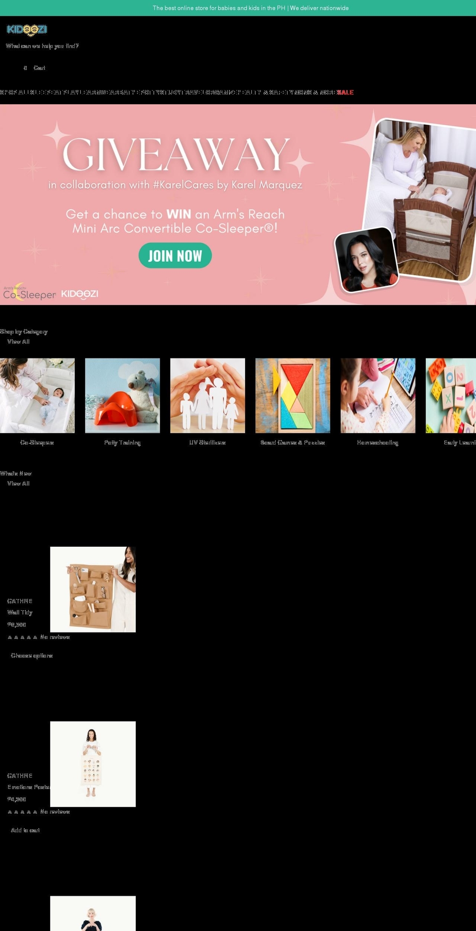 kidoozi.com shopify website screenshot