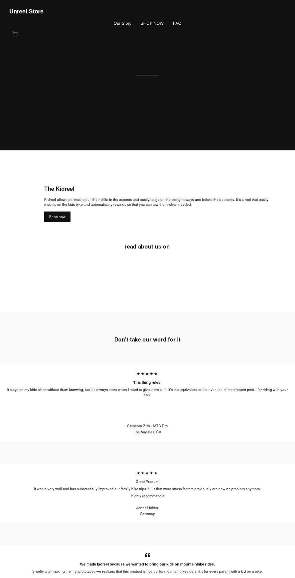 kidreel.com shopify website screenshot