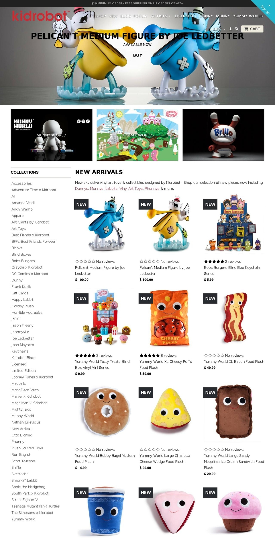 kidrobot.com shopify website screenshot