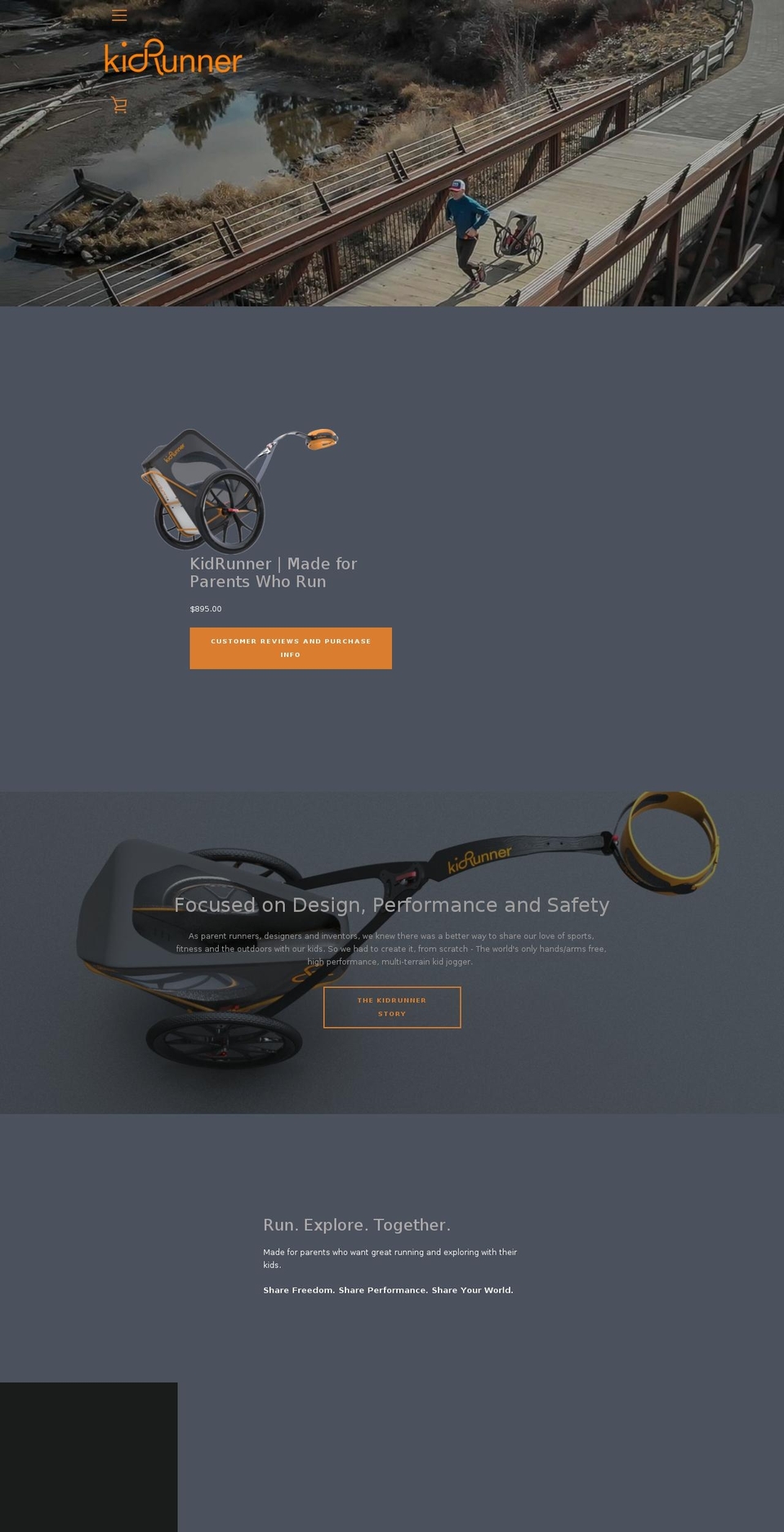 kidrunners.com shopify website screenshot