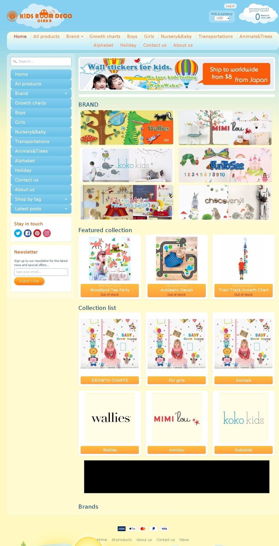 kids-roomdeco.net shopify website screenshot