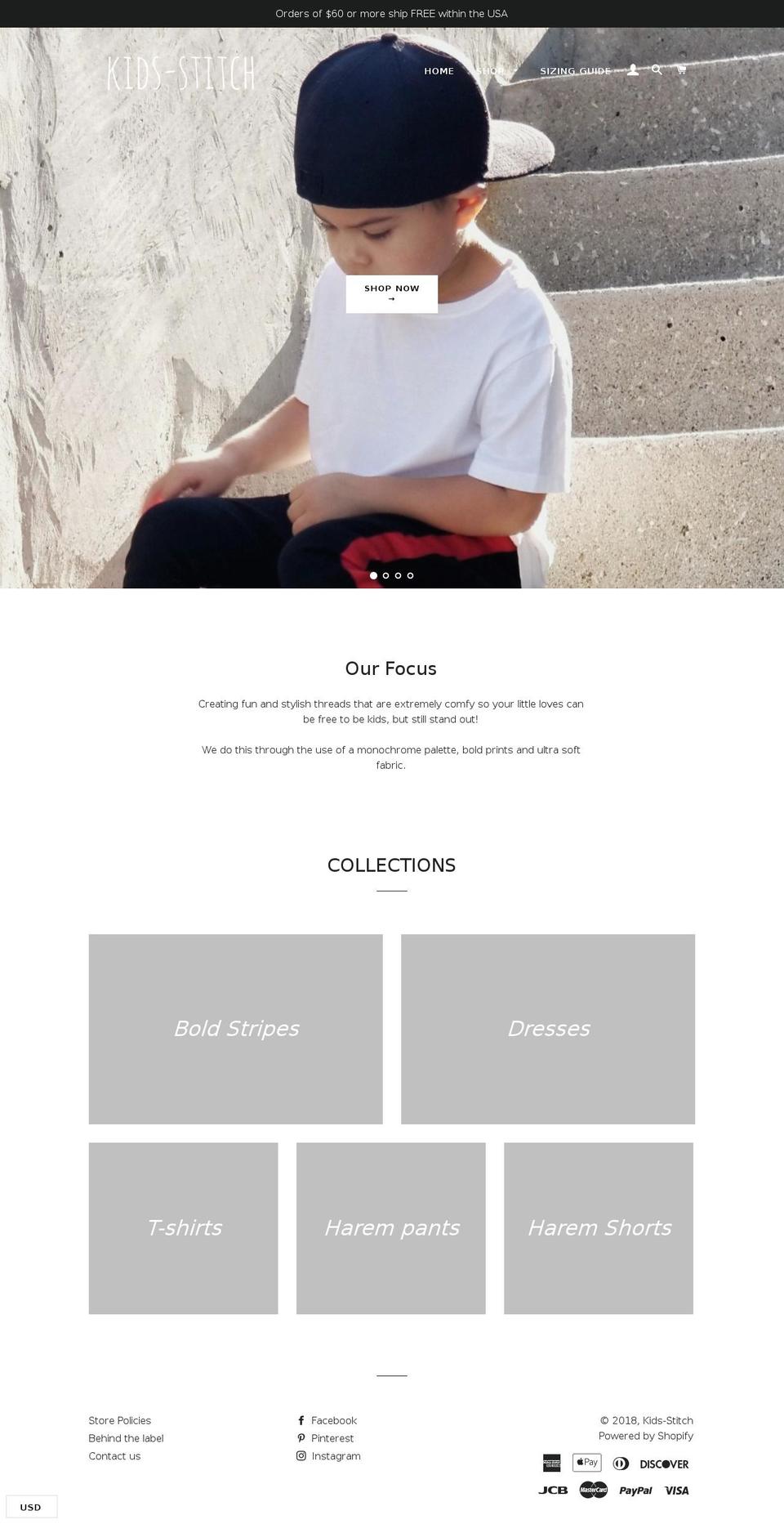 kids-stitch.com — Shopify storefront screenshot