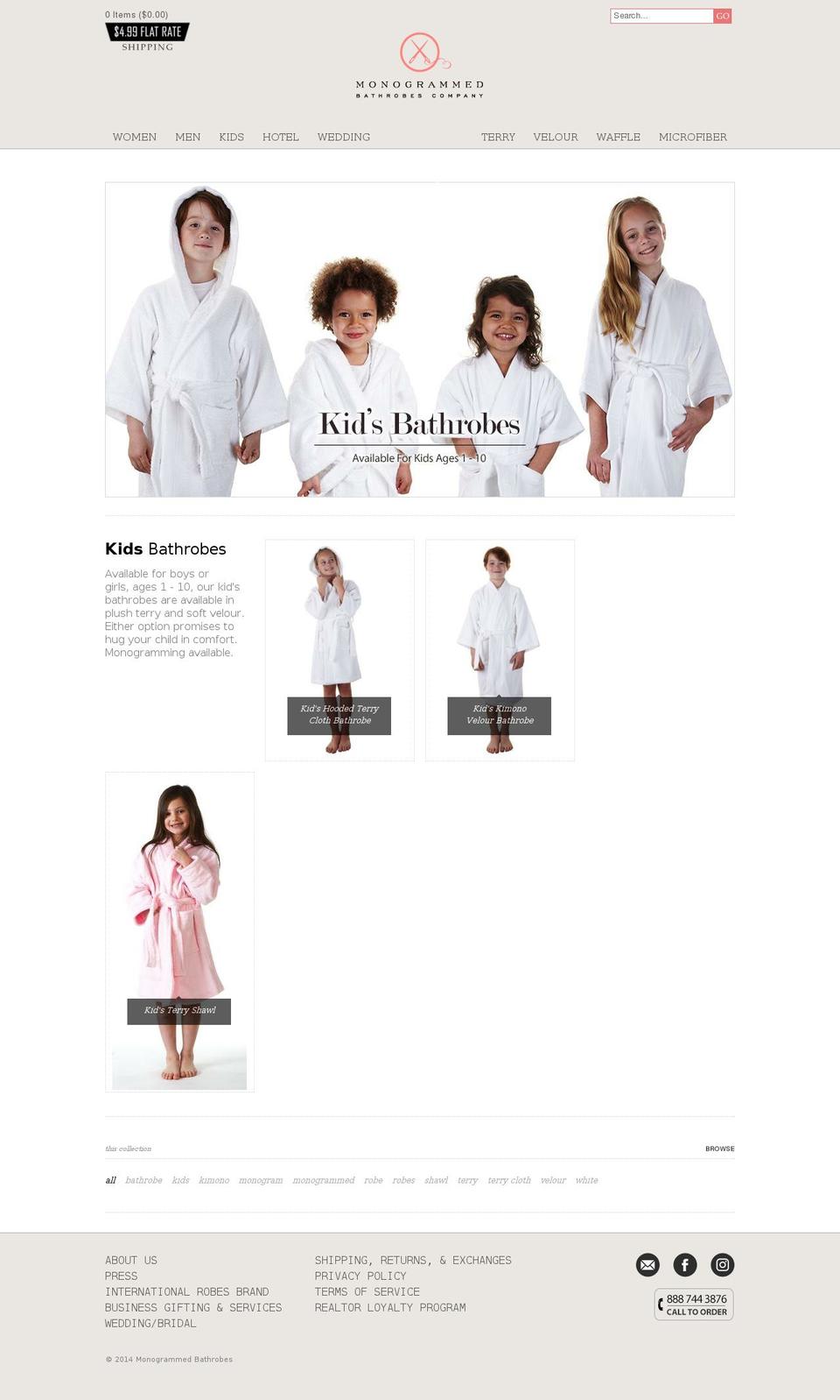 MB Bold Product Options Jan 2016 Shopify theme site example kidsbathrobe.com