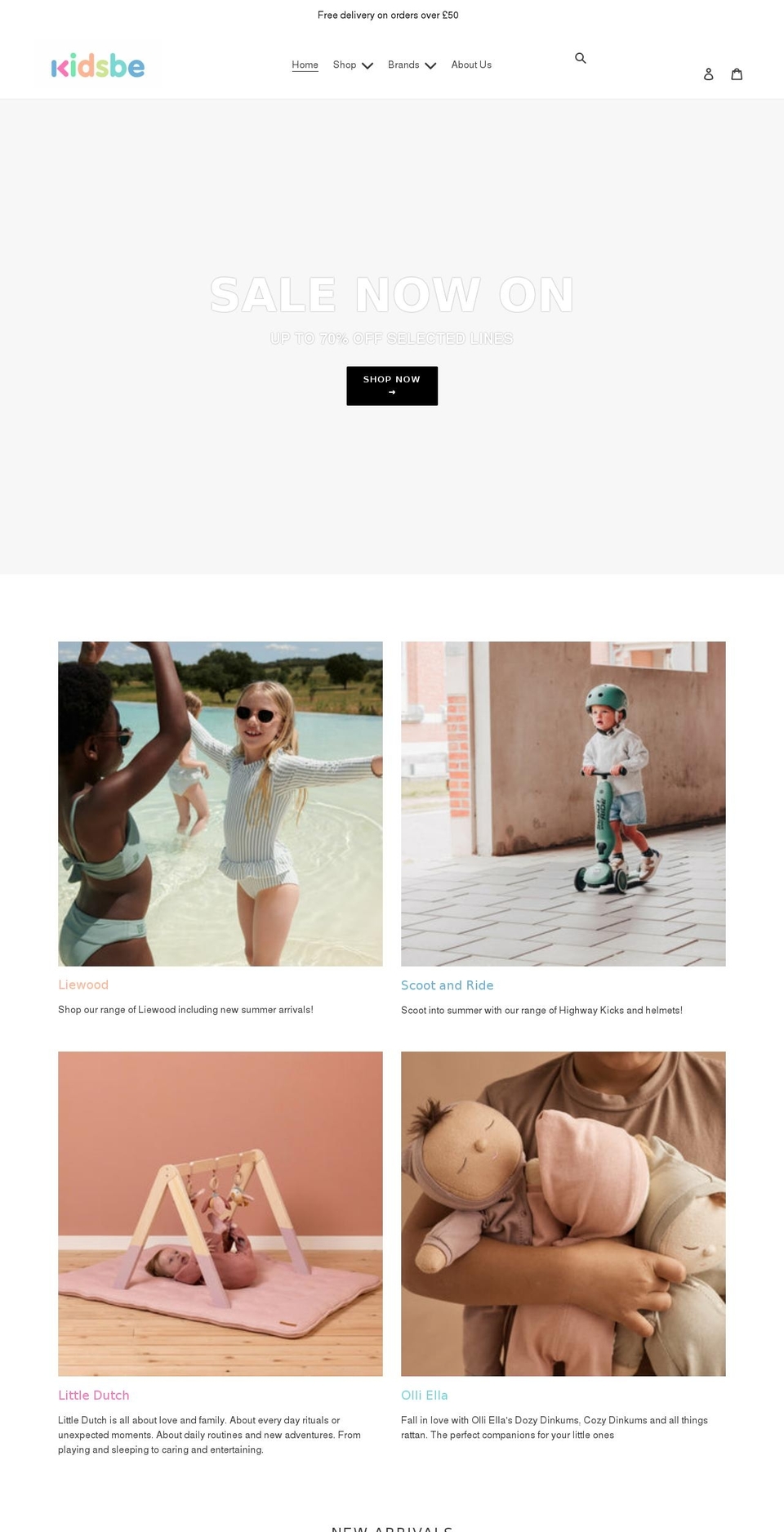 kidsbe.co.uk shopify website screenshot