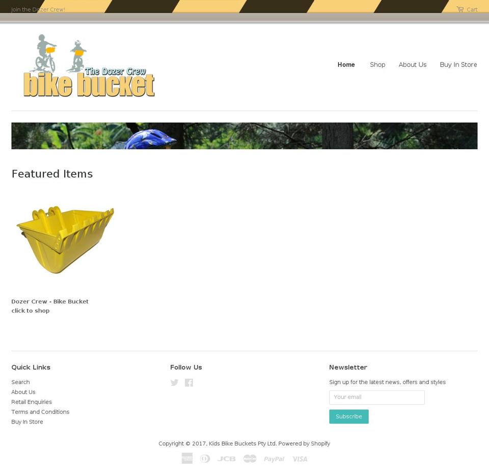 kidsbikebuckets.com shopify website screenshot