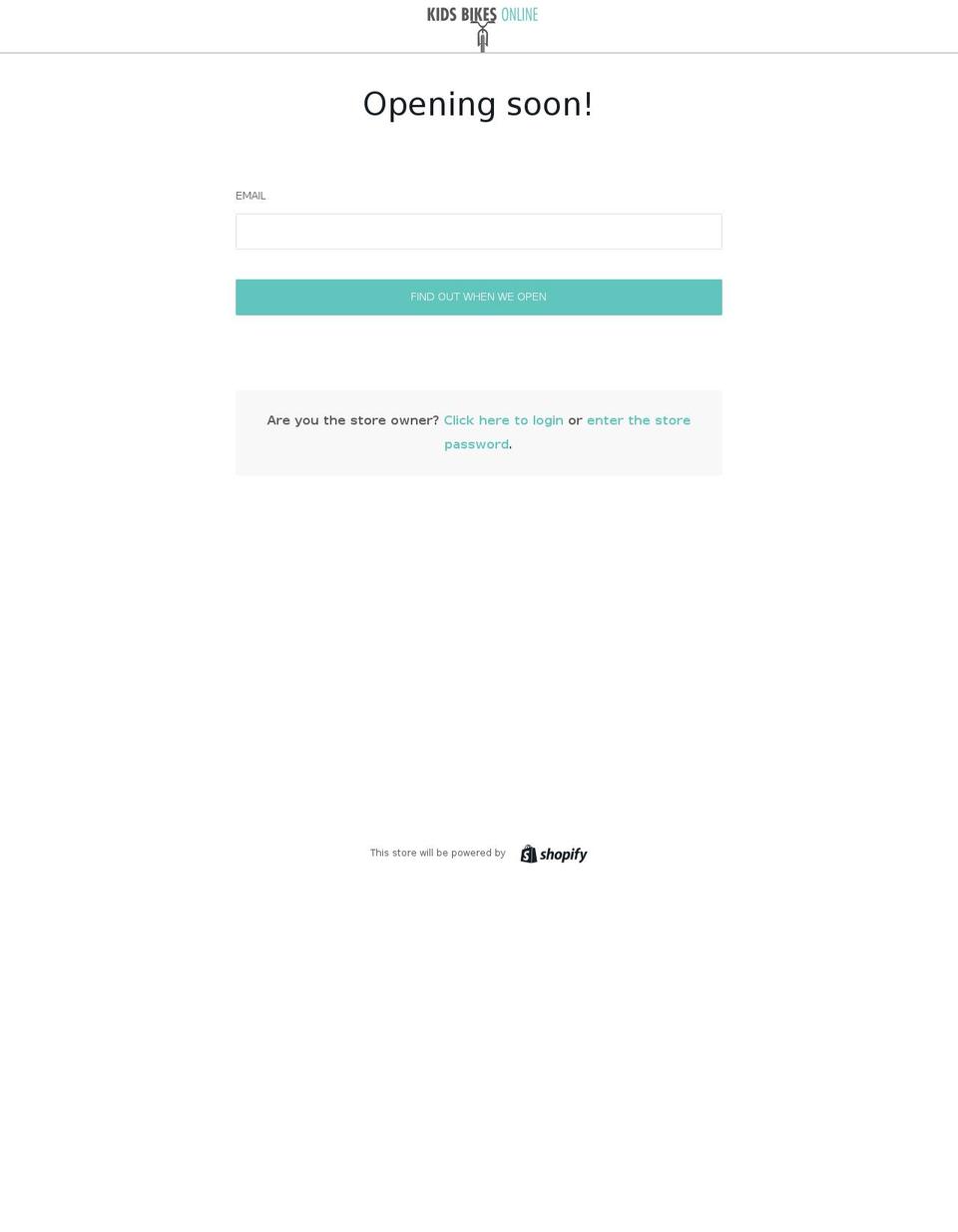kidsbikesonline.com — Shopify storefront screenshot
