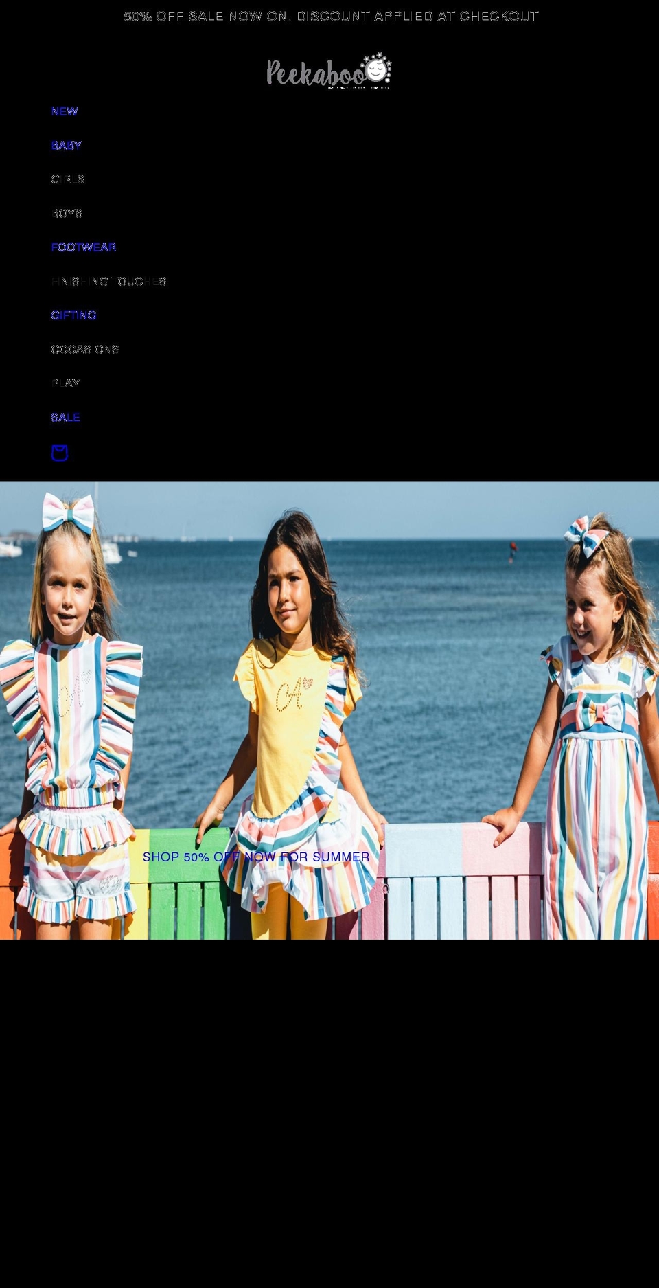 kidsbypeekaboo.com shopify website screenshot