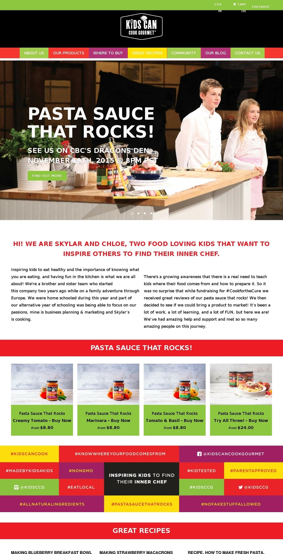 kidsccg.com shopify website screenshot