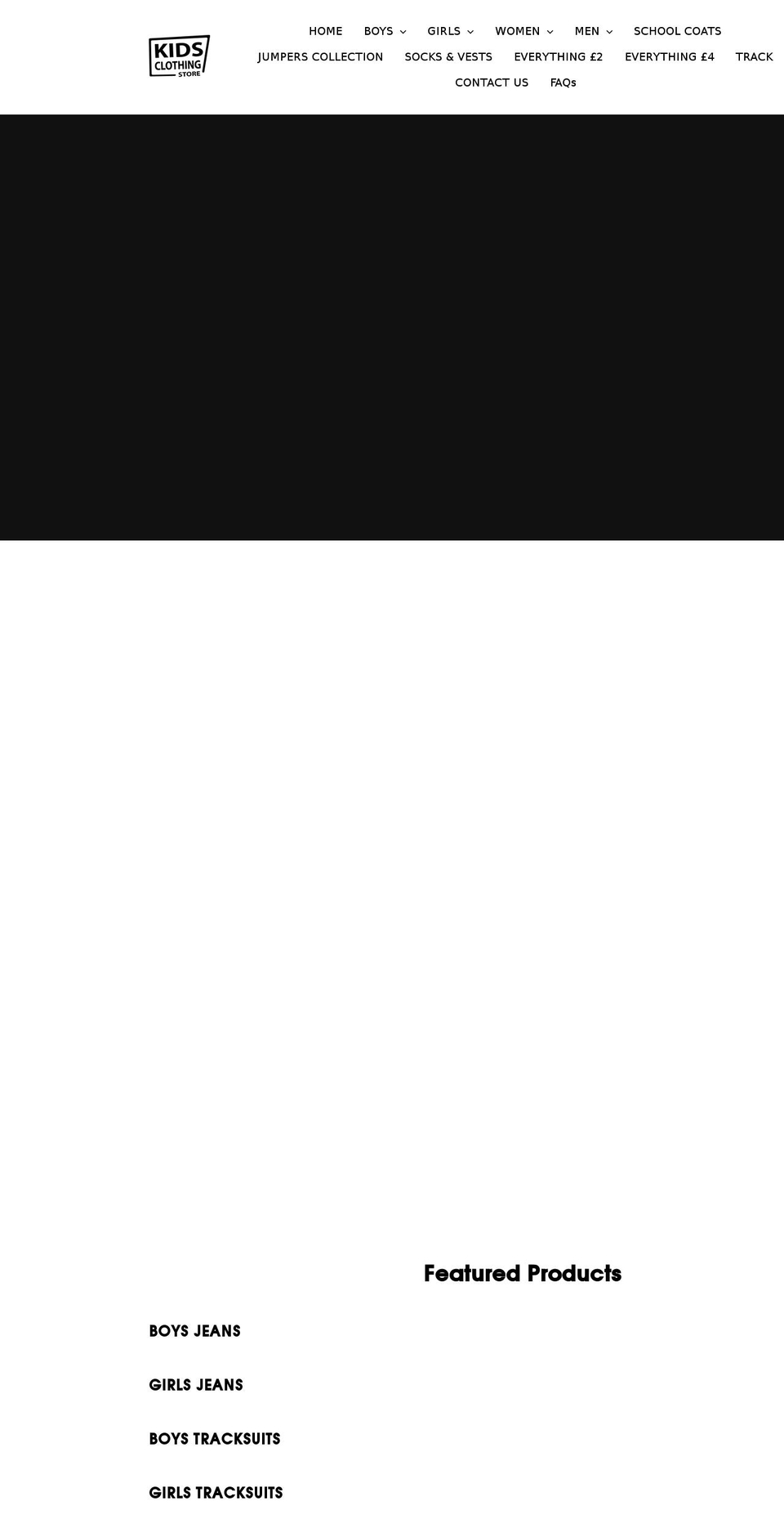 kidsclothingstore.co.uk shopify website screenshot