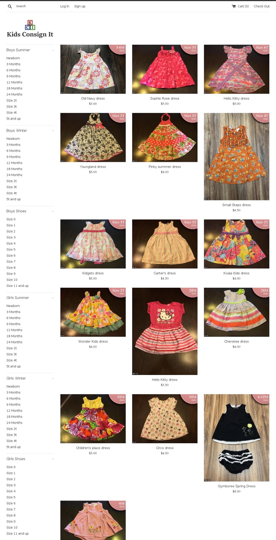 kidsconsignit.com — Shopify storefront screenshot