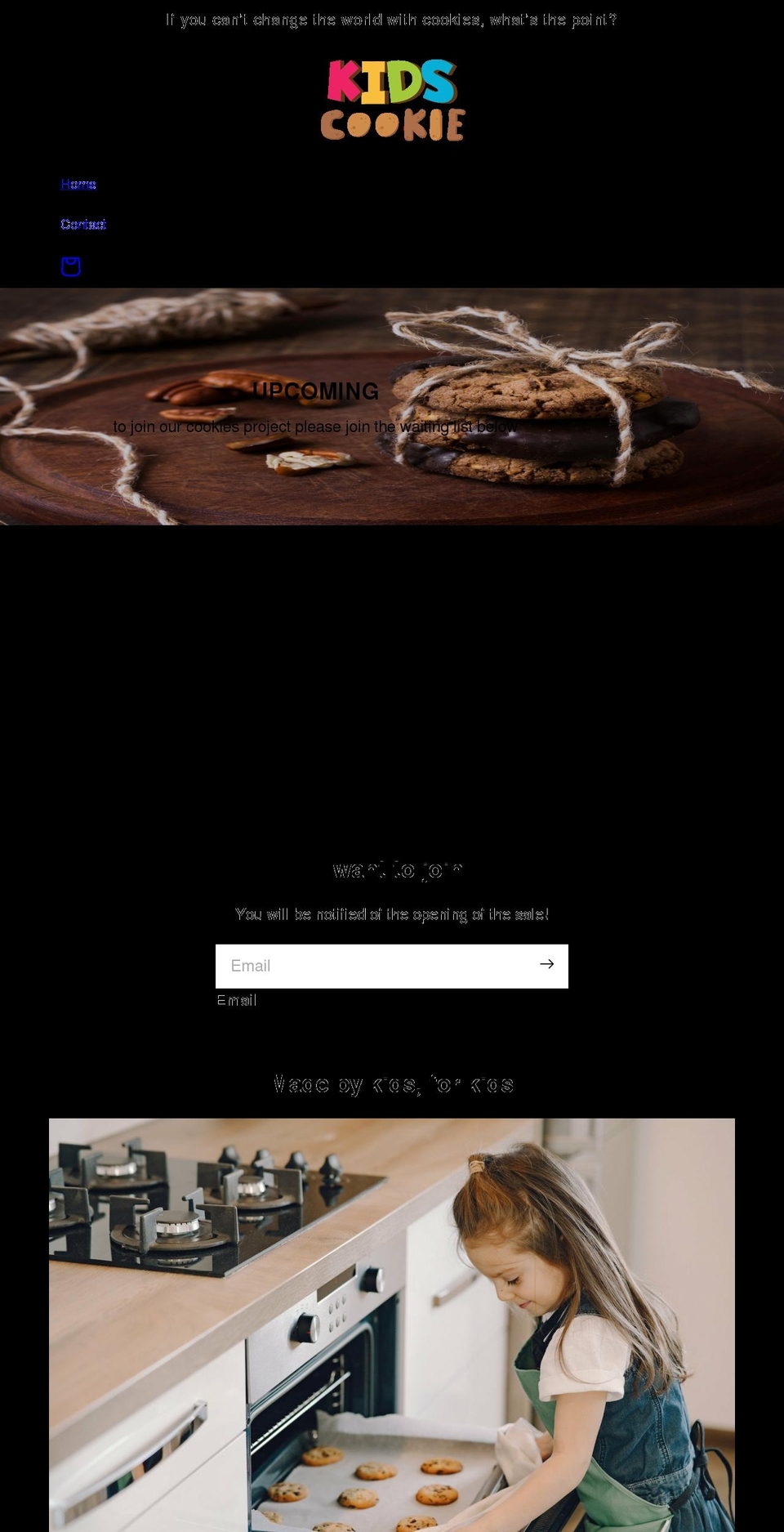 kidscookie.com shopify website screenshot