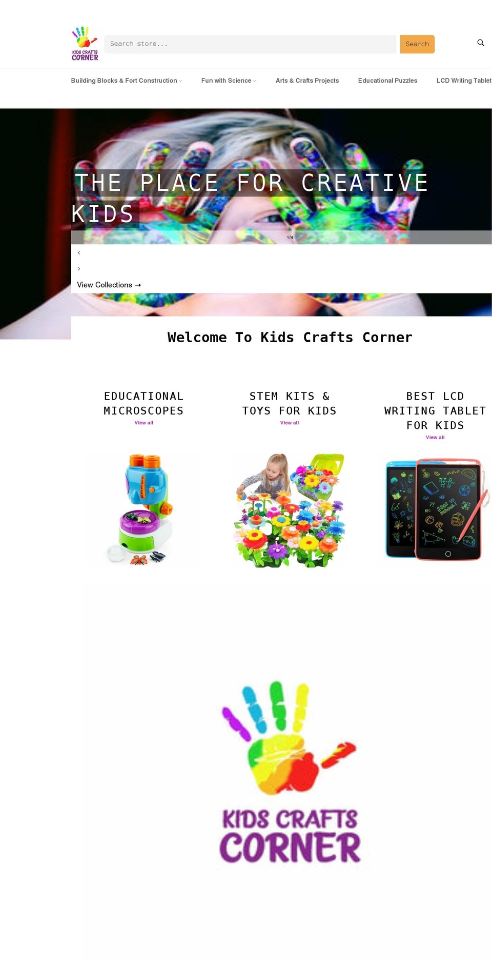 Dropshipusa updated Shopify theme site example kidscraftscorner.com