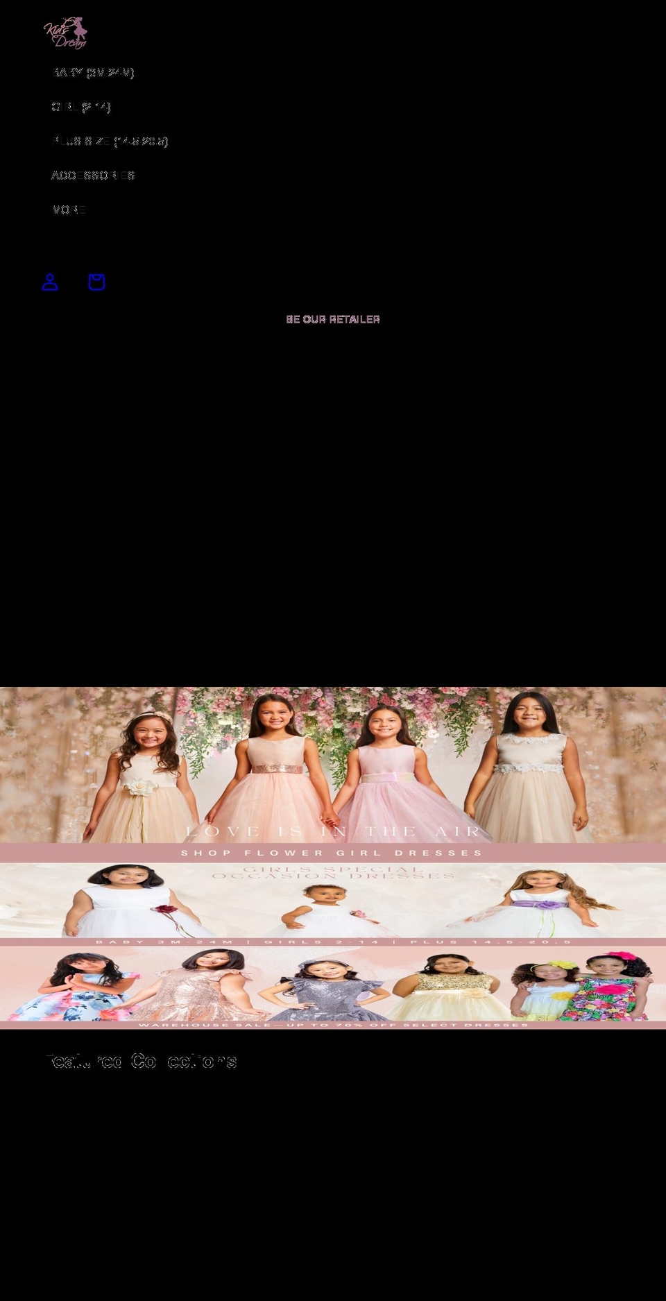 kidsdreamwholesale.com shopify website screenshot
