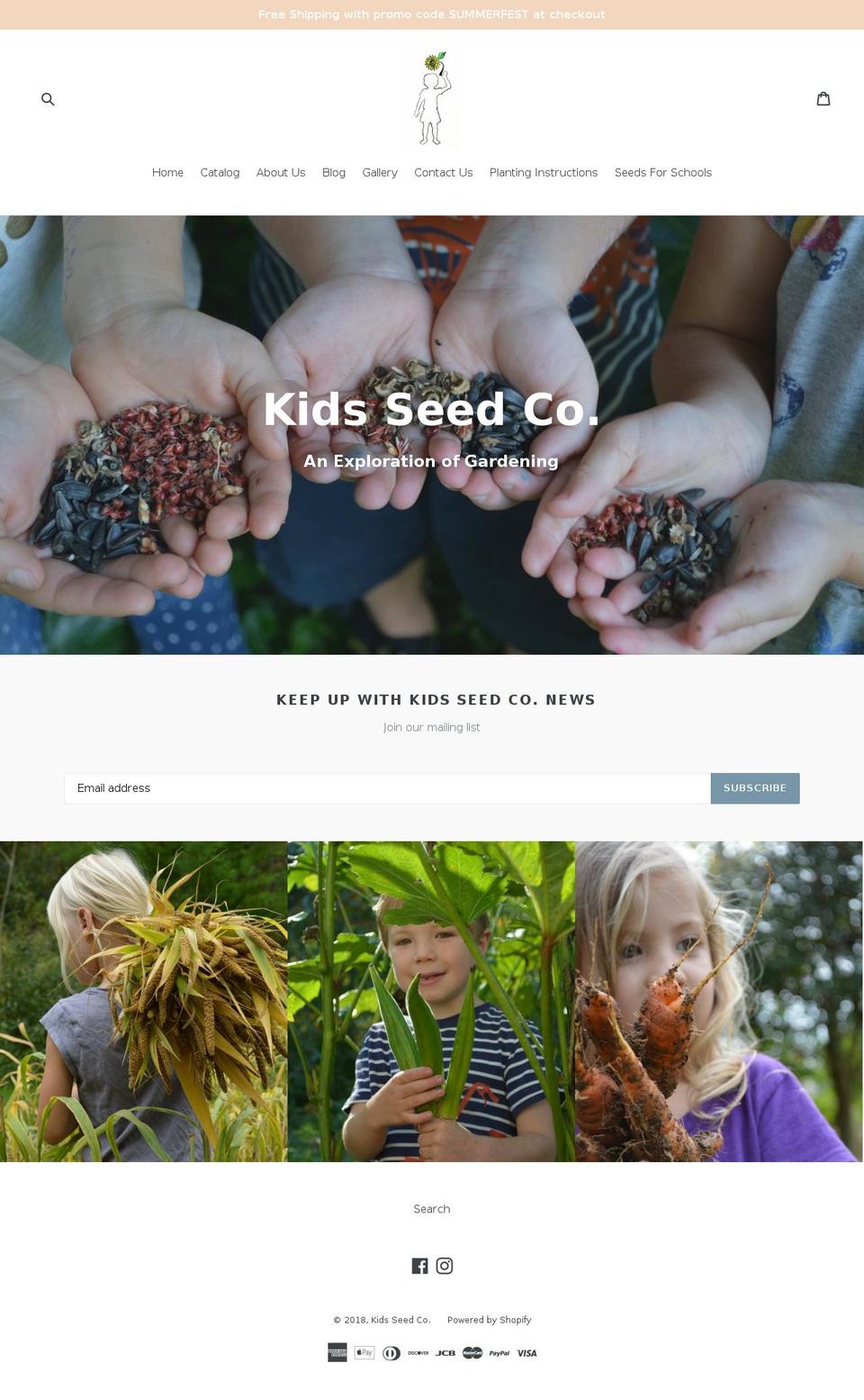 kidseedco.com shopify website screenshot
