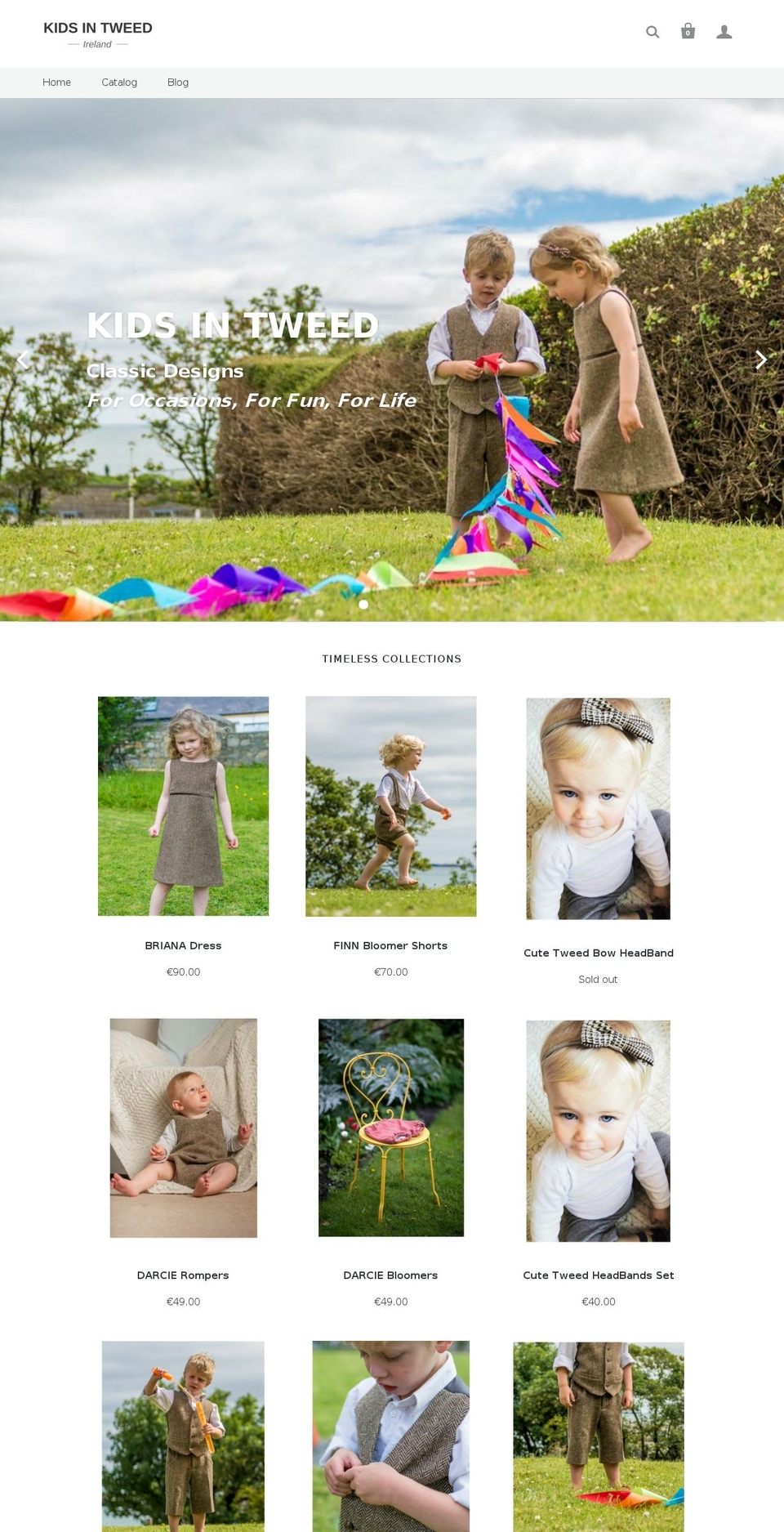 kidsintweed.com — Shopify storefront screenshot