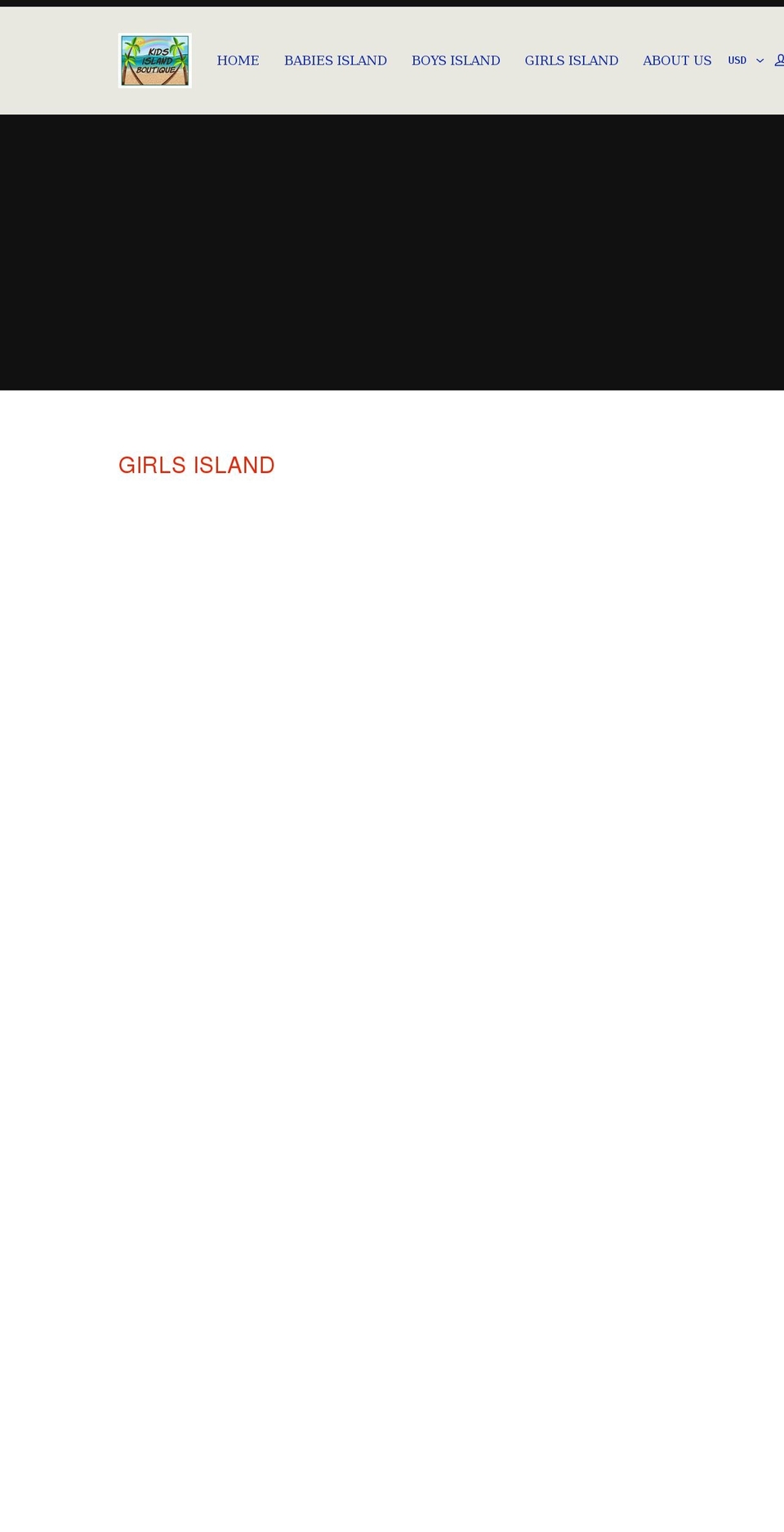 kidsislandboutique.com shopify website screenshot