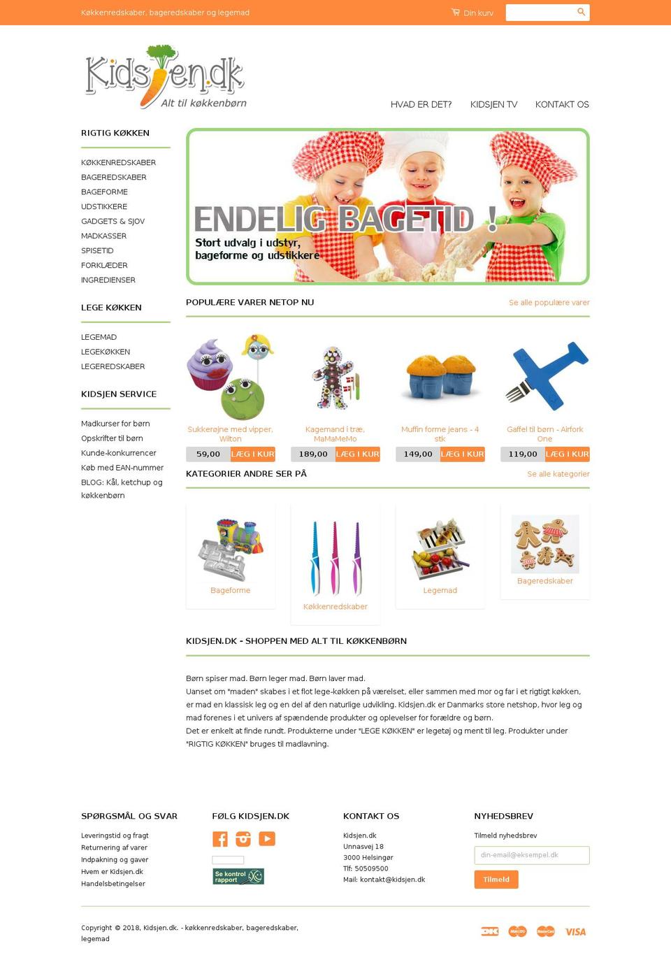 kidsjen.dk shopify website screenshot