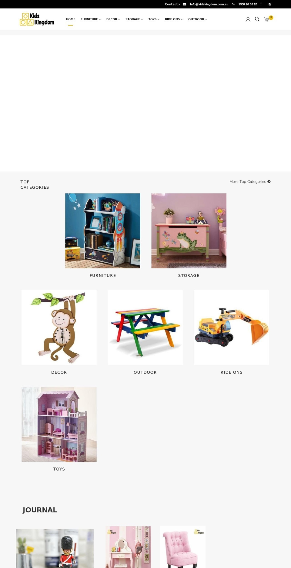 kidskingdom.com.au shopify website screenshot