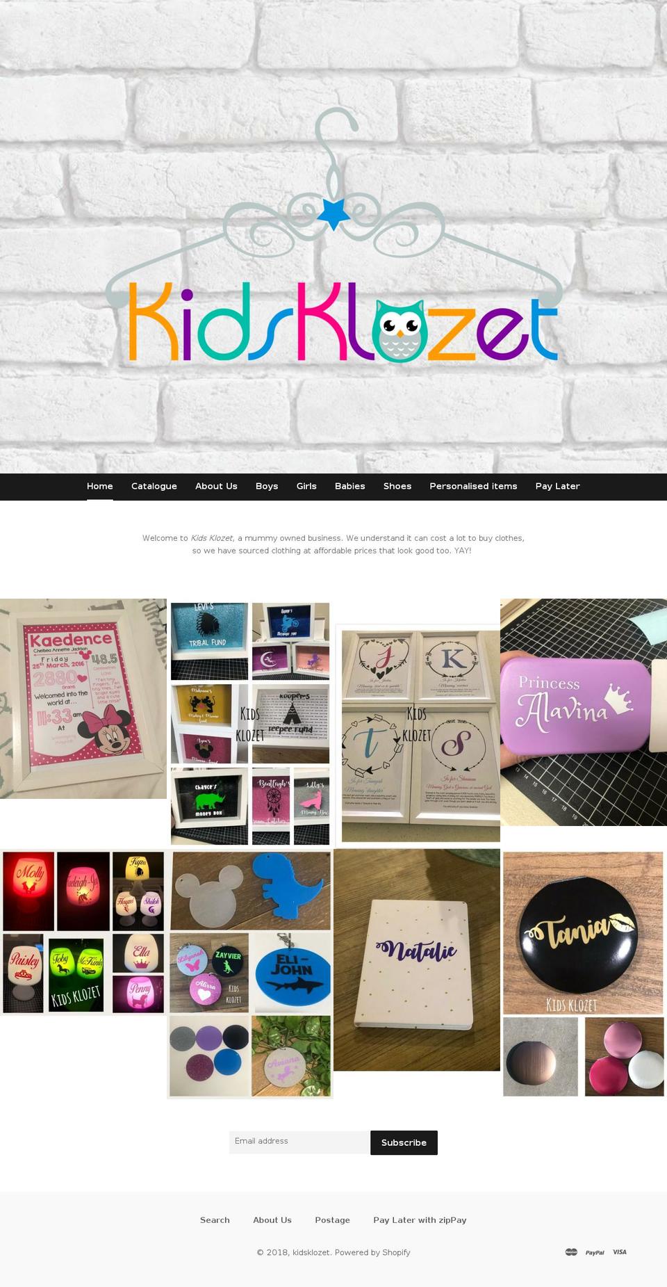 kidsklozet.net shopify website screenshot