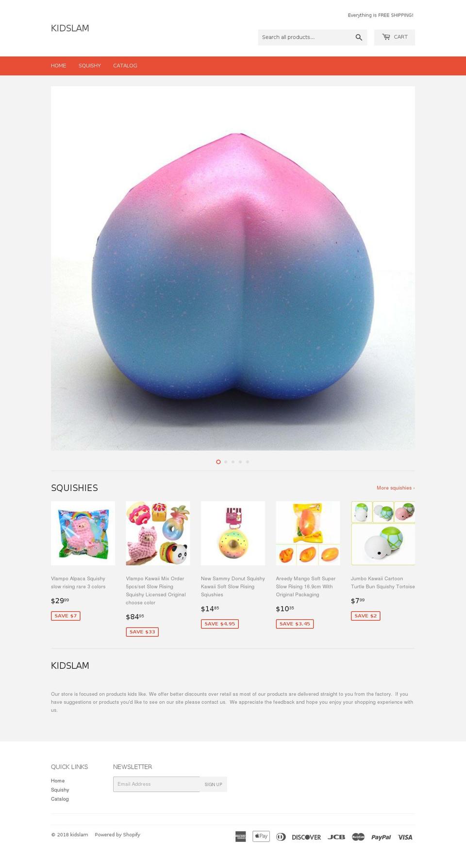 kidslam.com — Shopify storefront screenshot