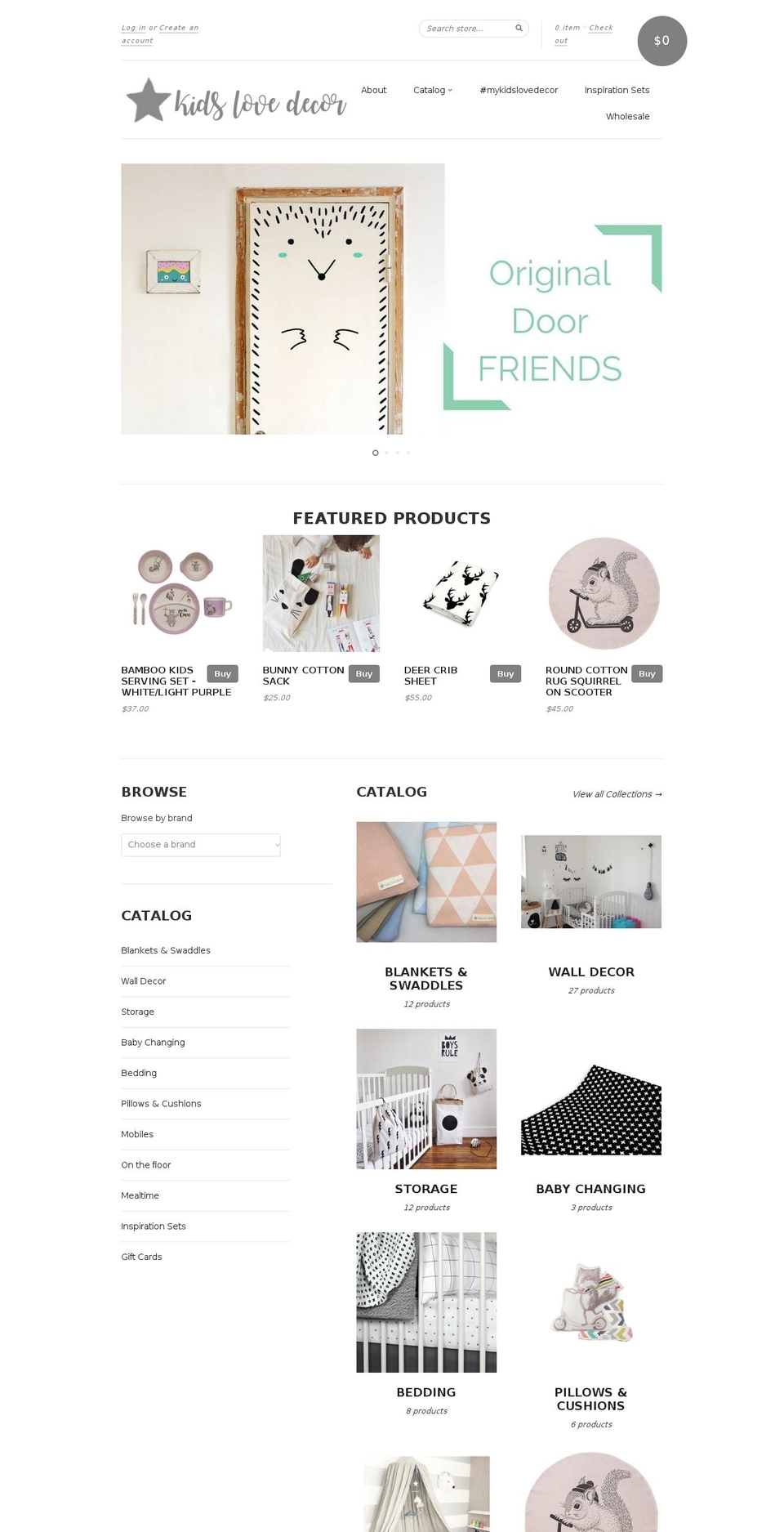 kidslovedecor.com shopify website screenshot