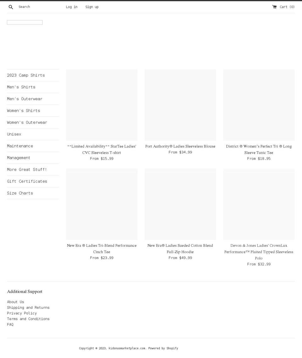 kidsnusmarketplace.com shopify website screenshot