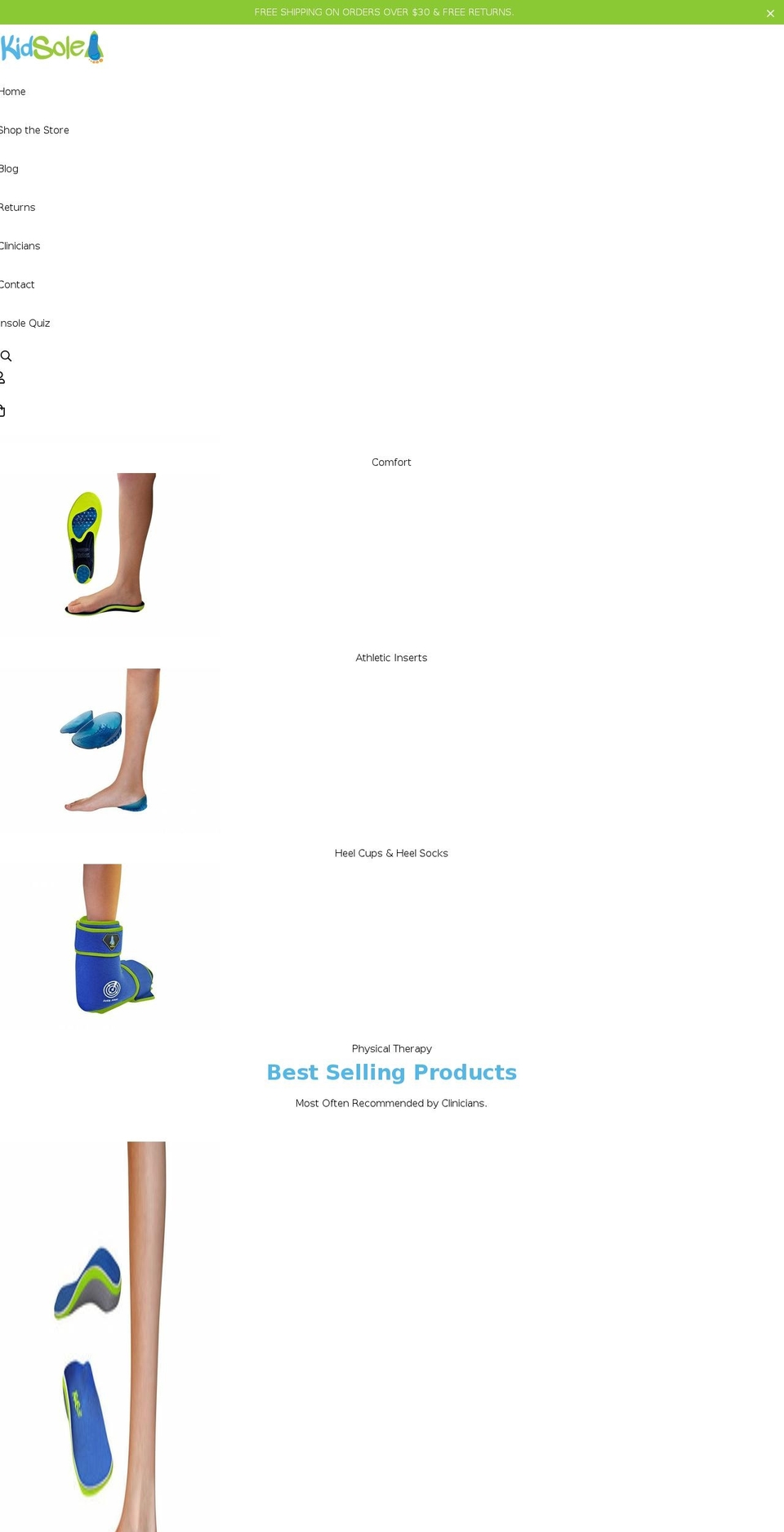 kidsole.com shopify website screenshot