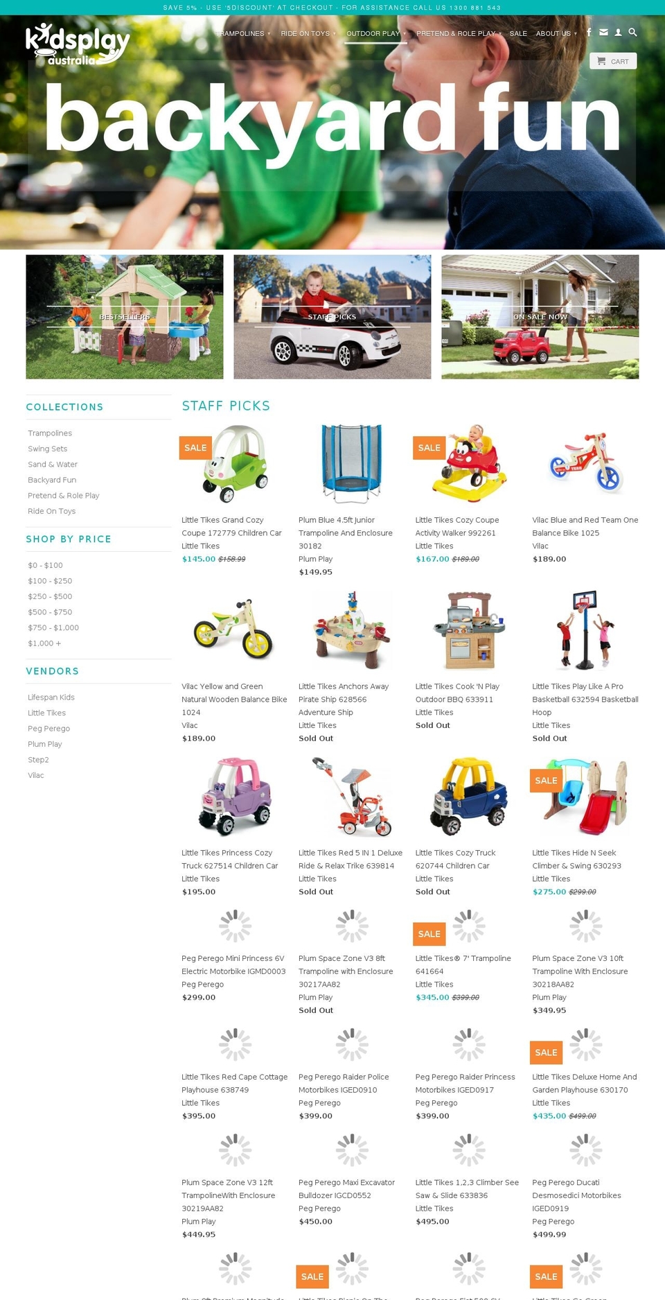 kidsplayaustralia.com shopify website screenshot