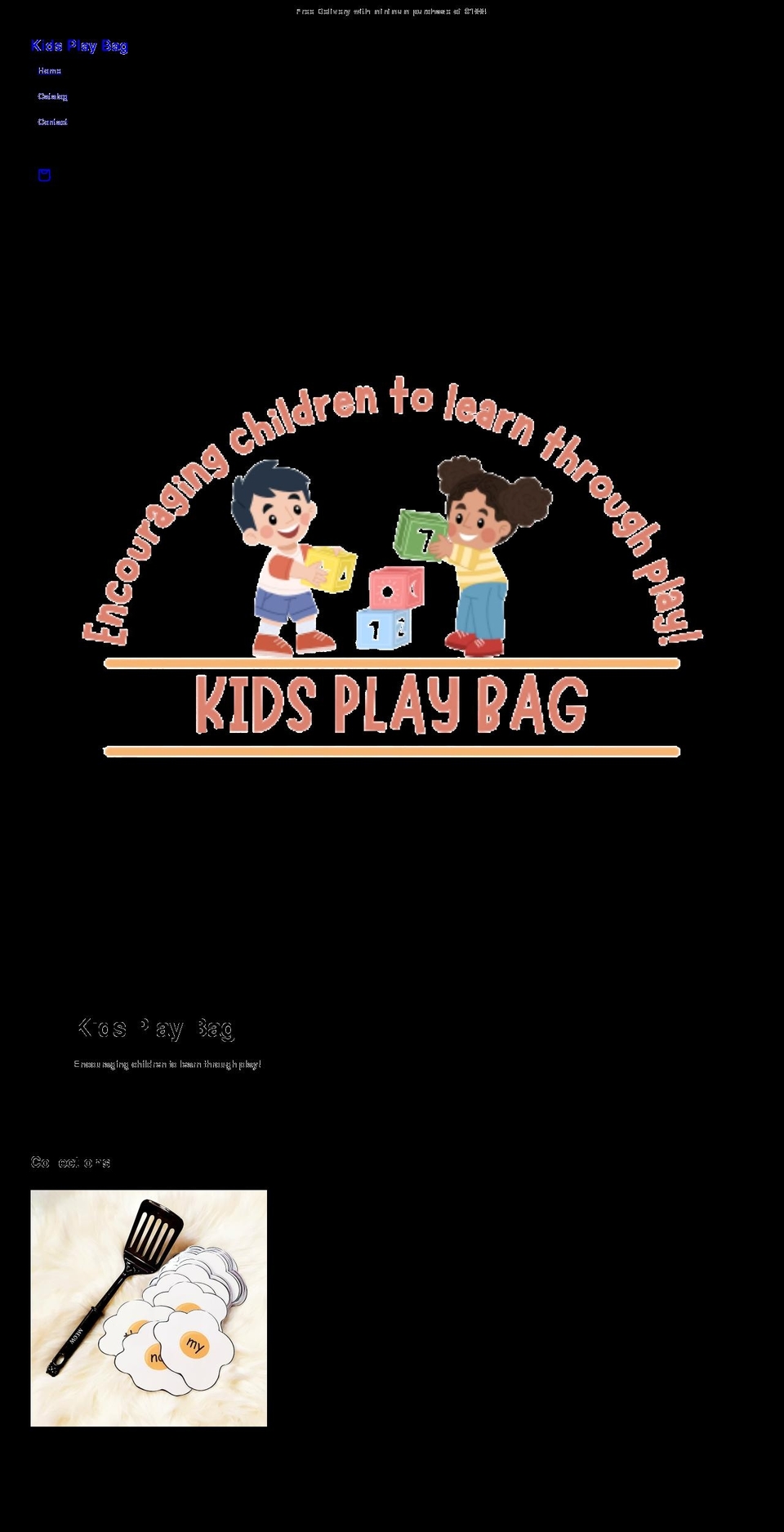 kidsplaybag.com shopify website screenshot