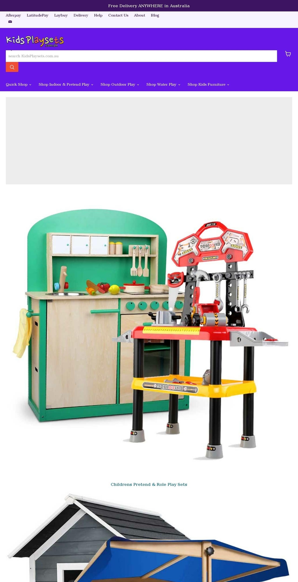 kidsplaysets.com.au shopify website screenshot