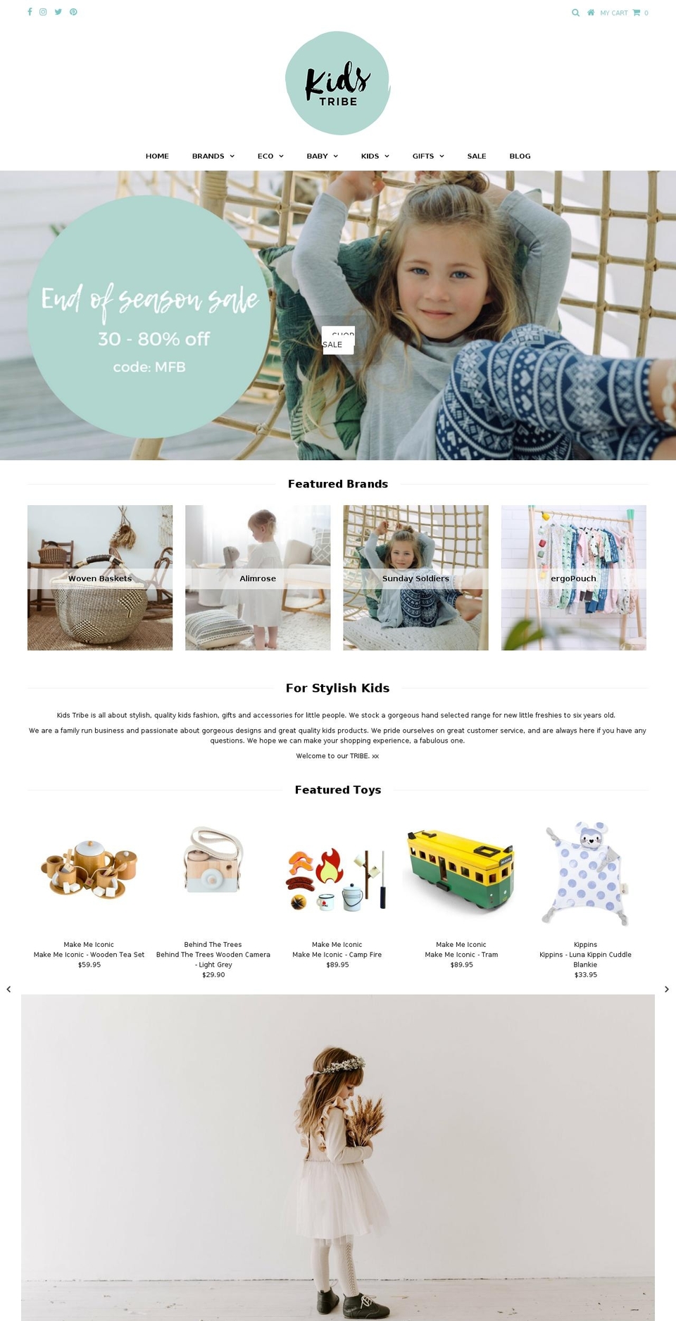 kidstribe.com.au shopify website screenshot