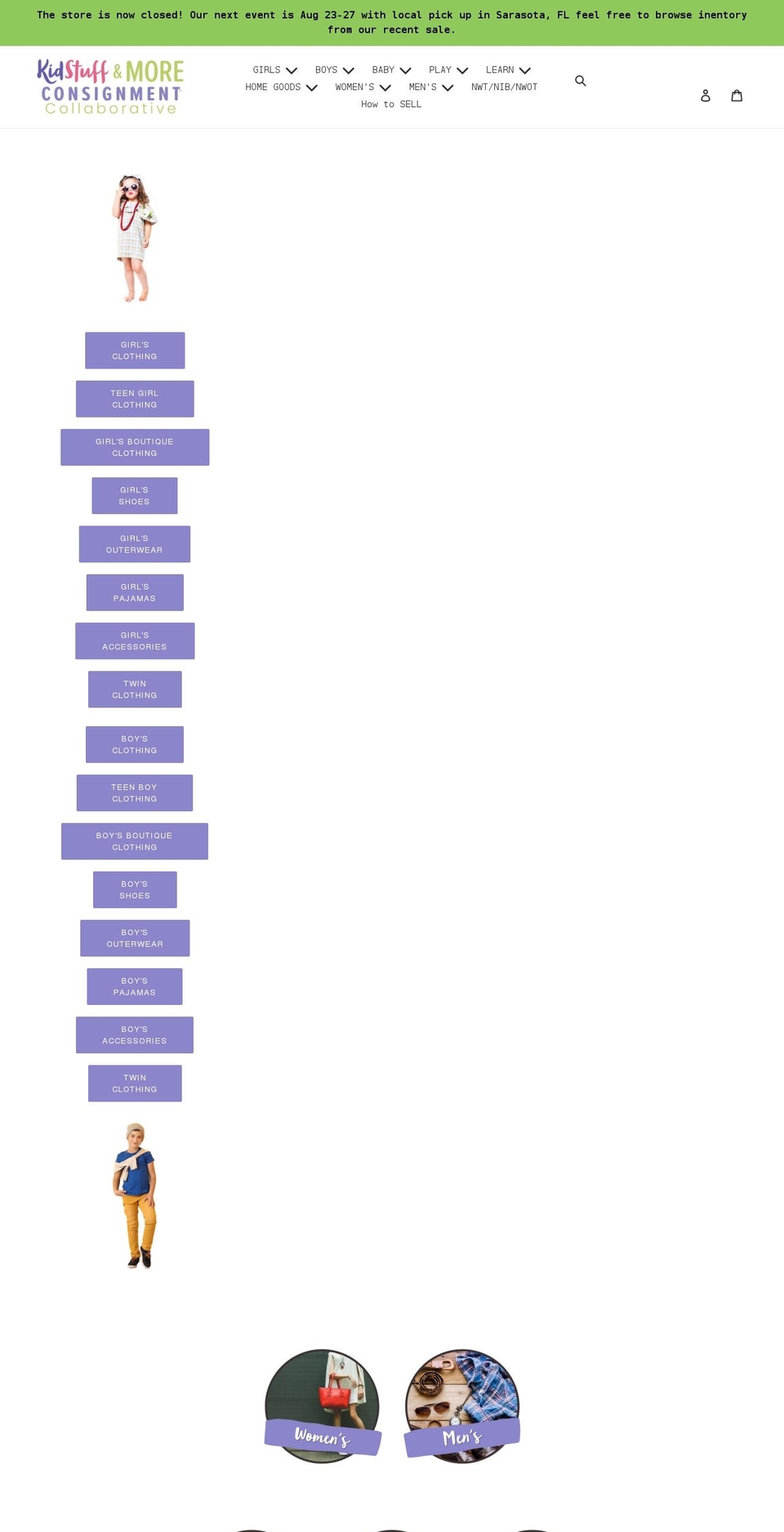 kidstuffandmore.com shopify website screenshot