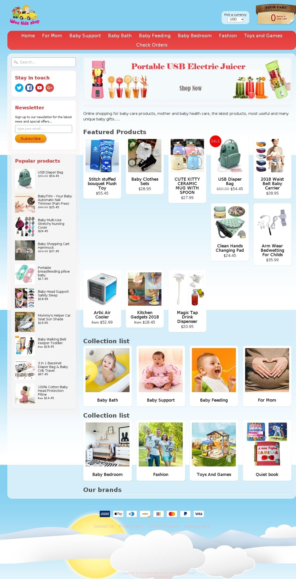 kidswoashop.com shopify website screenshot