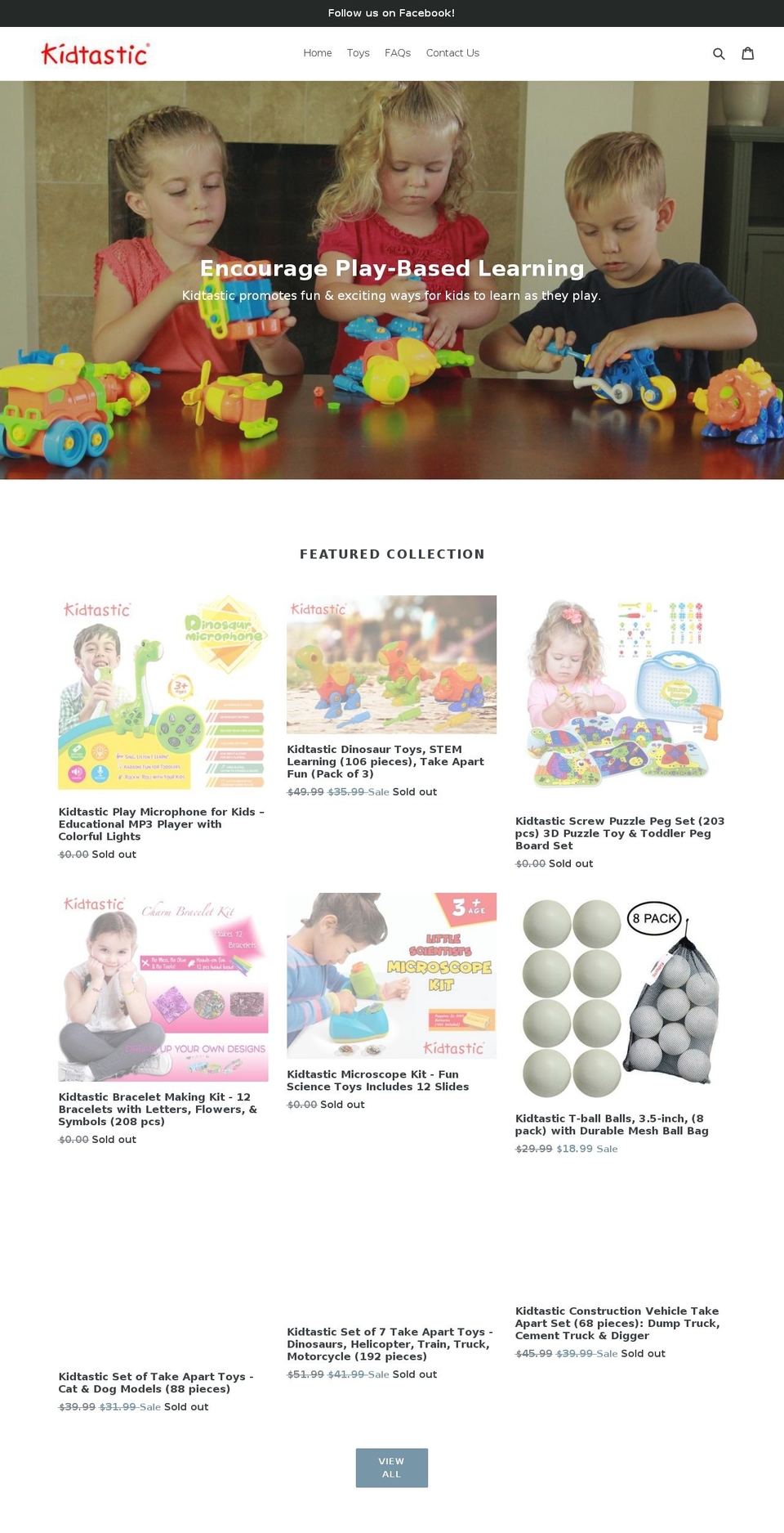 kidtastictoys.com shopify website screenshot