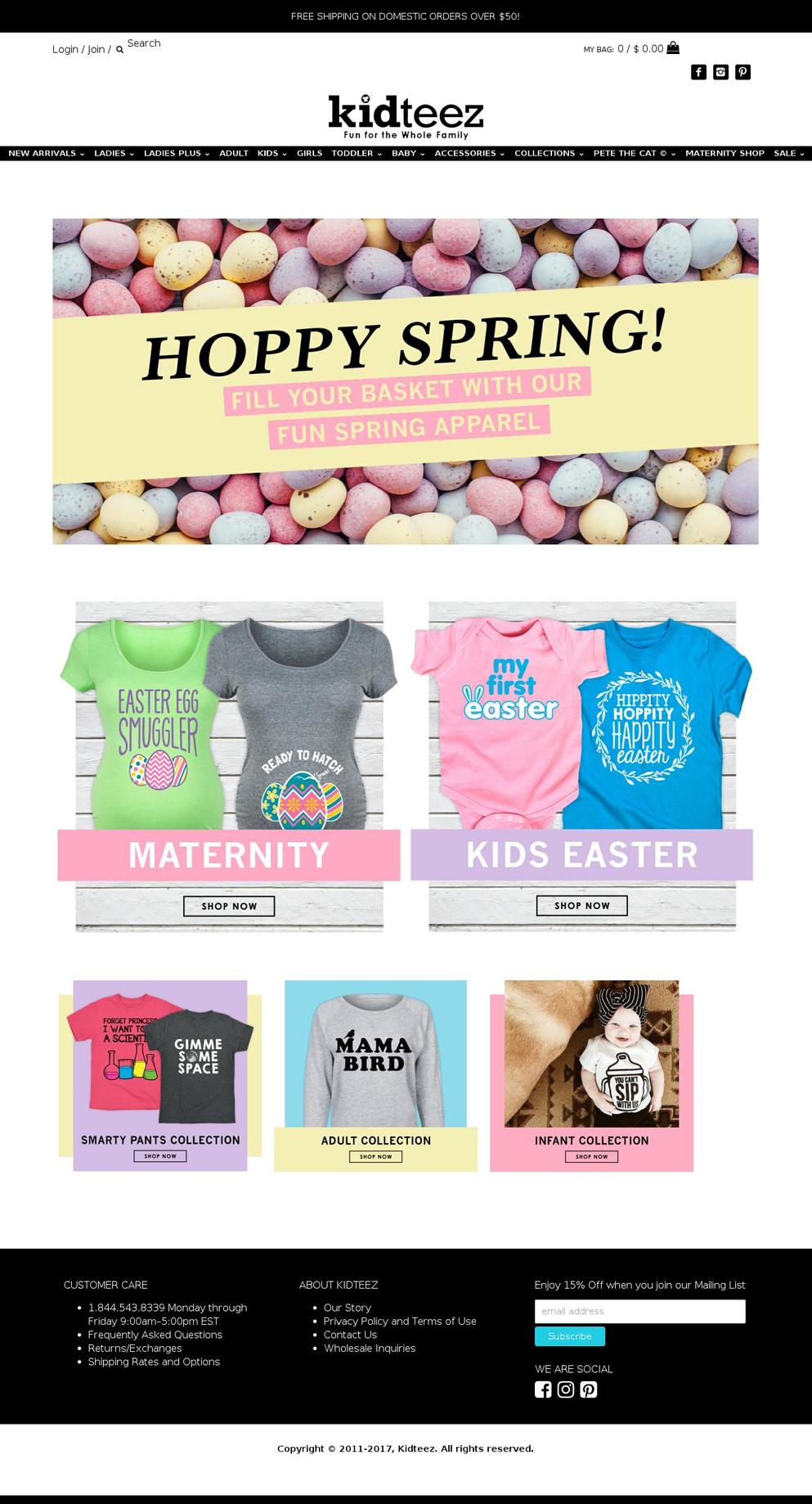 kidteez.com shopify website screenshot