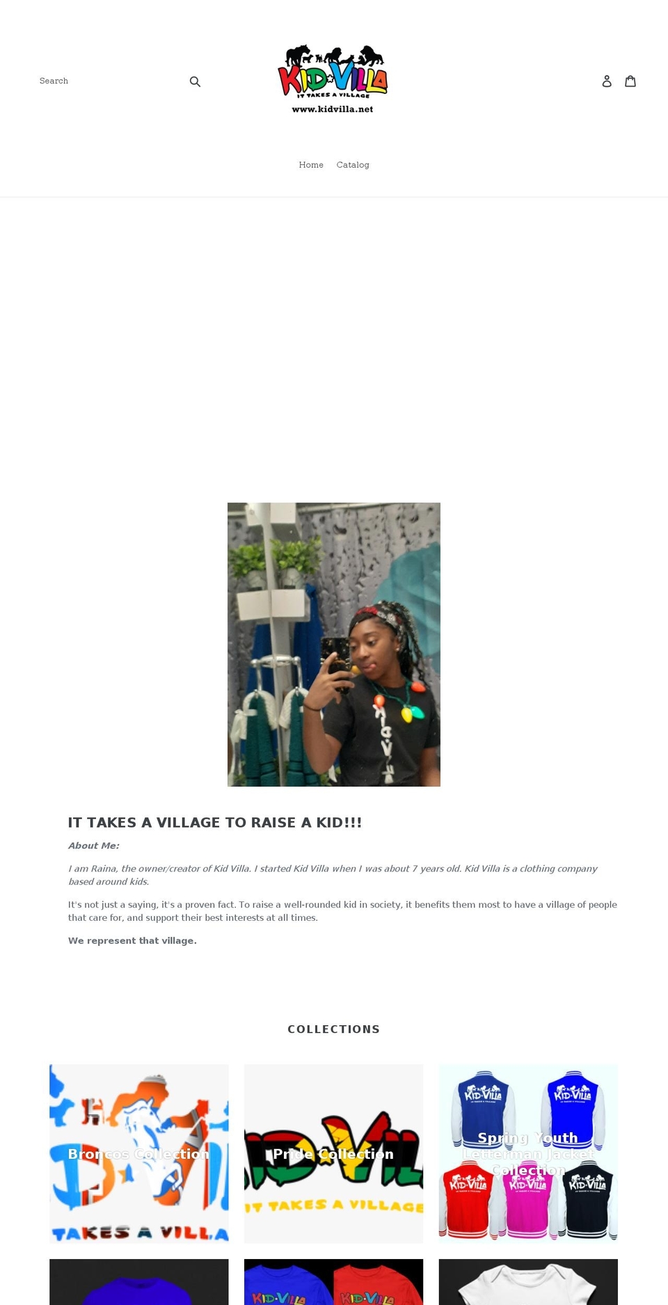 kidvilla.net shopify website screenshot