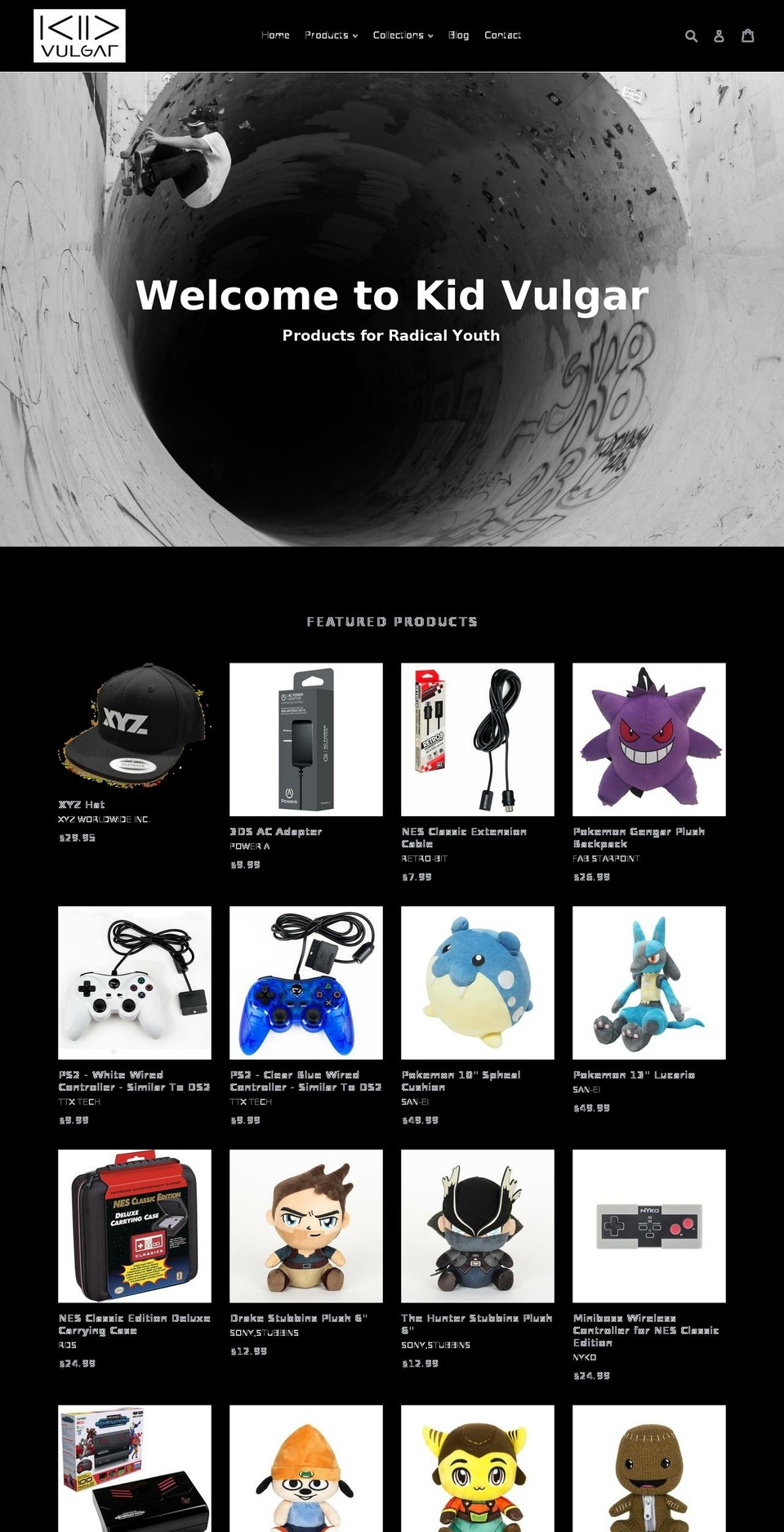 kidvulgar.com shopify website screenshot
