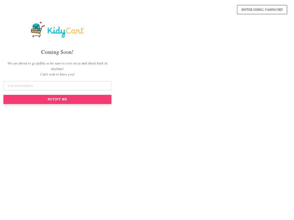 kidycart.com — Shopify storefront screenshot