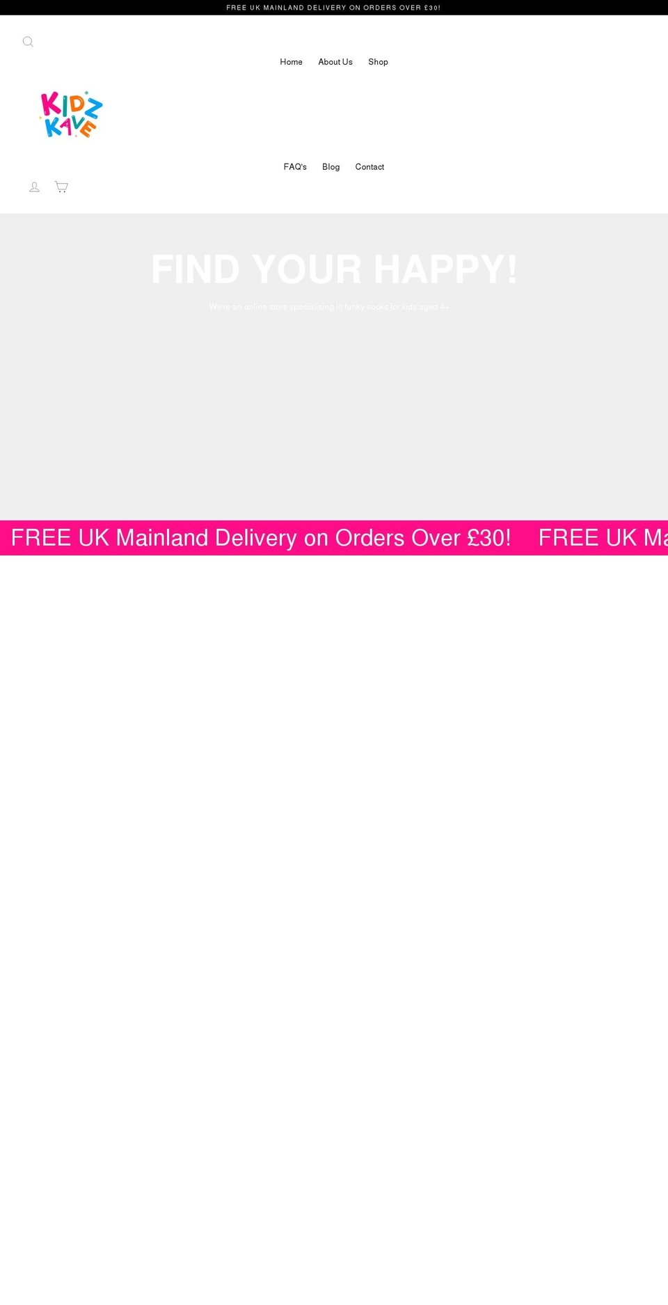 kidzkave.com shopify website screenshot