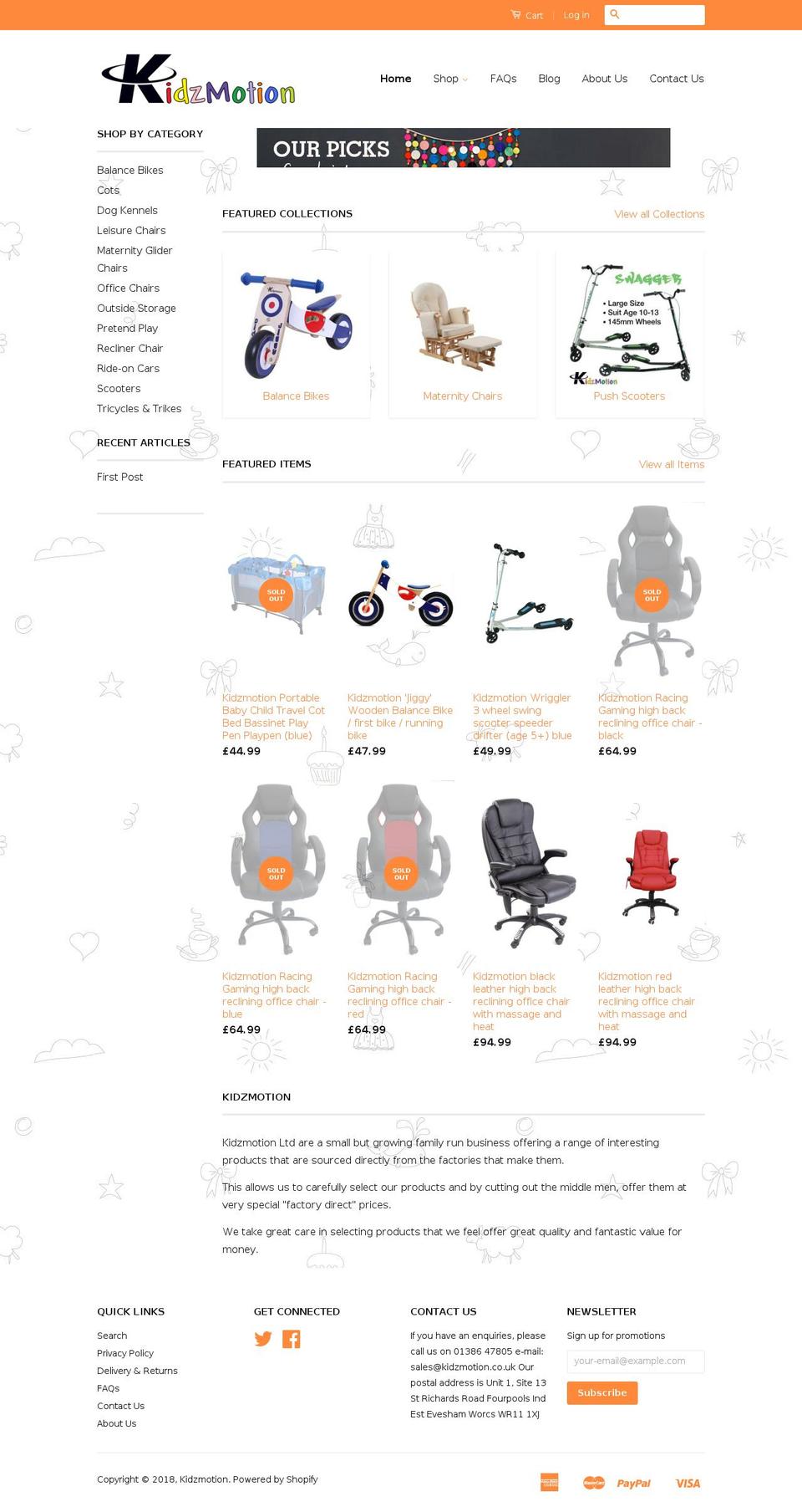 Opion 1 Classic Shopify theme site example kidzmotion.com